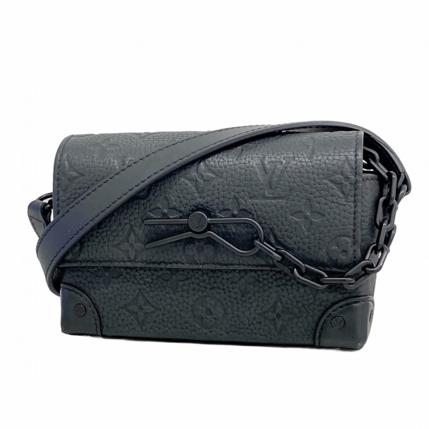 Louis Vuitton Monogram Taurillon Steamer Wearable Wallet Shoulder Bag M81746 Black