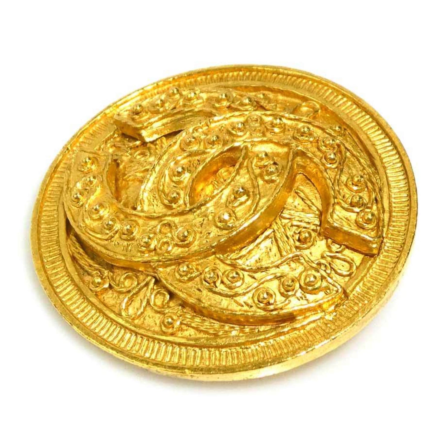 Chanel Brooch Coco Mark Metal Gold
