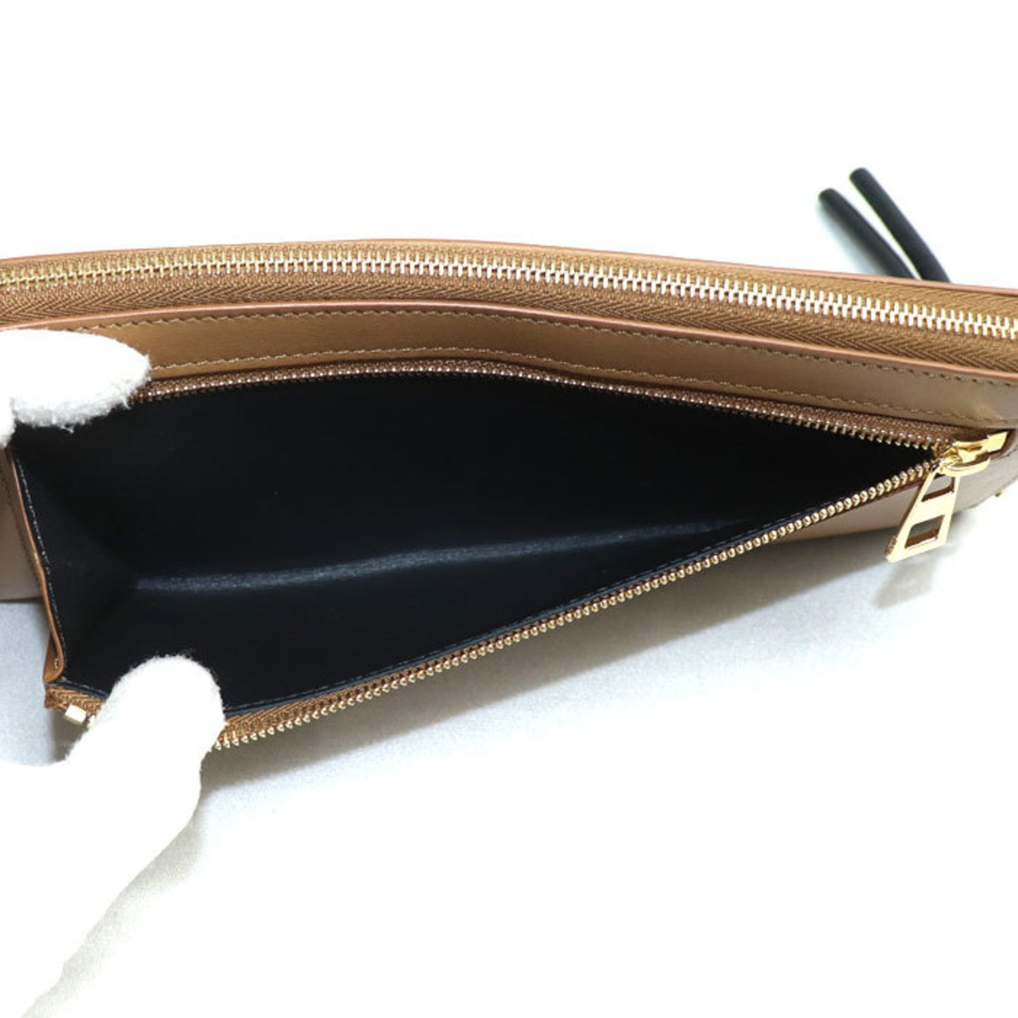 Loewe Knot Zip Around Wallet Long Round Brown Cem1G39X01