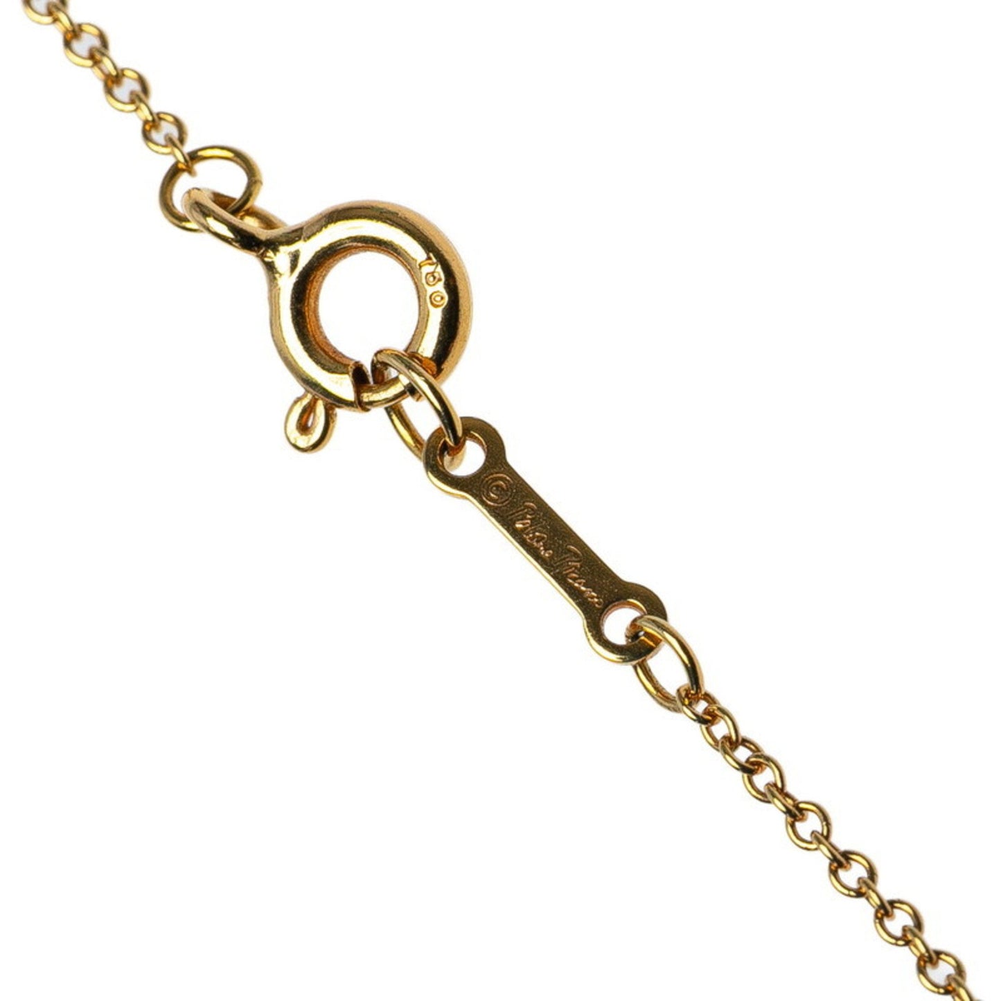 Tiffany & Co. Paloma Picasso Graffiti X Pendant Kiss Necklace In 18K Yellow Gold