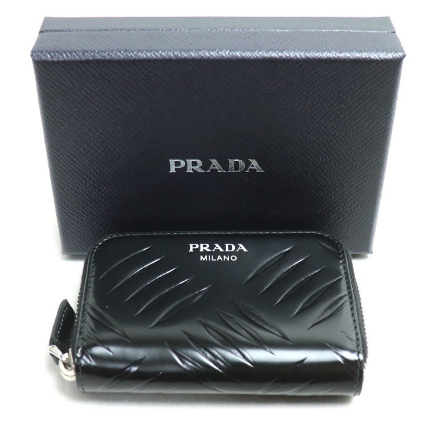 Prada Prada Round Coin Case Black 2Mm003 Ic