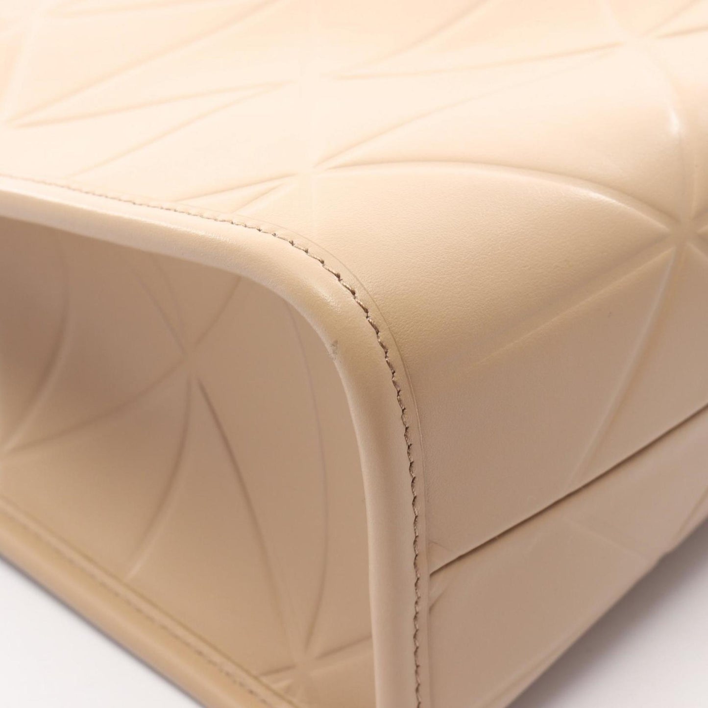 Prada Symbol Topstitched Soft Calf Leather Tote Bag