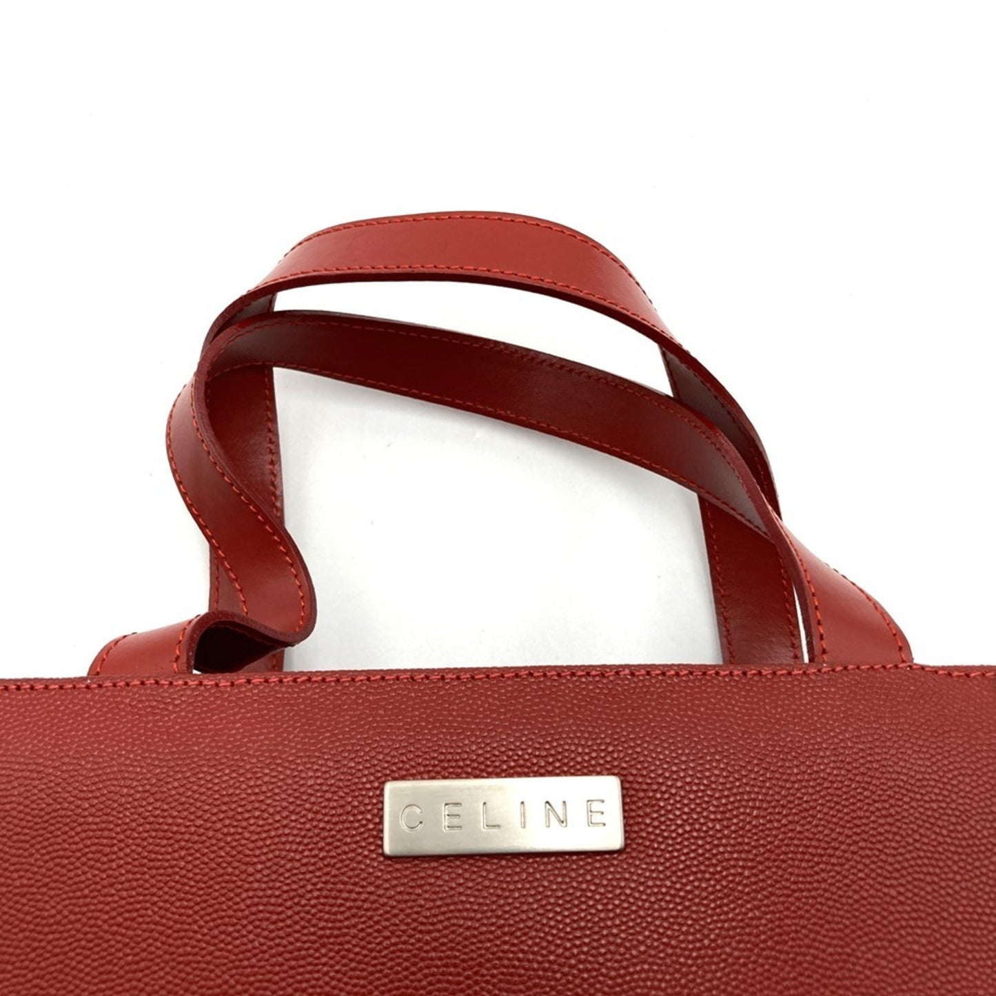 Celine 00 1 Handbag Red Leather