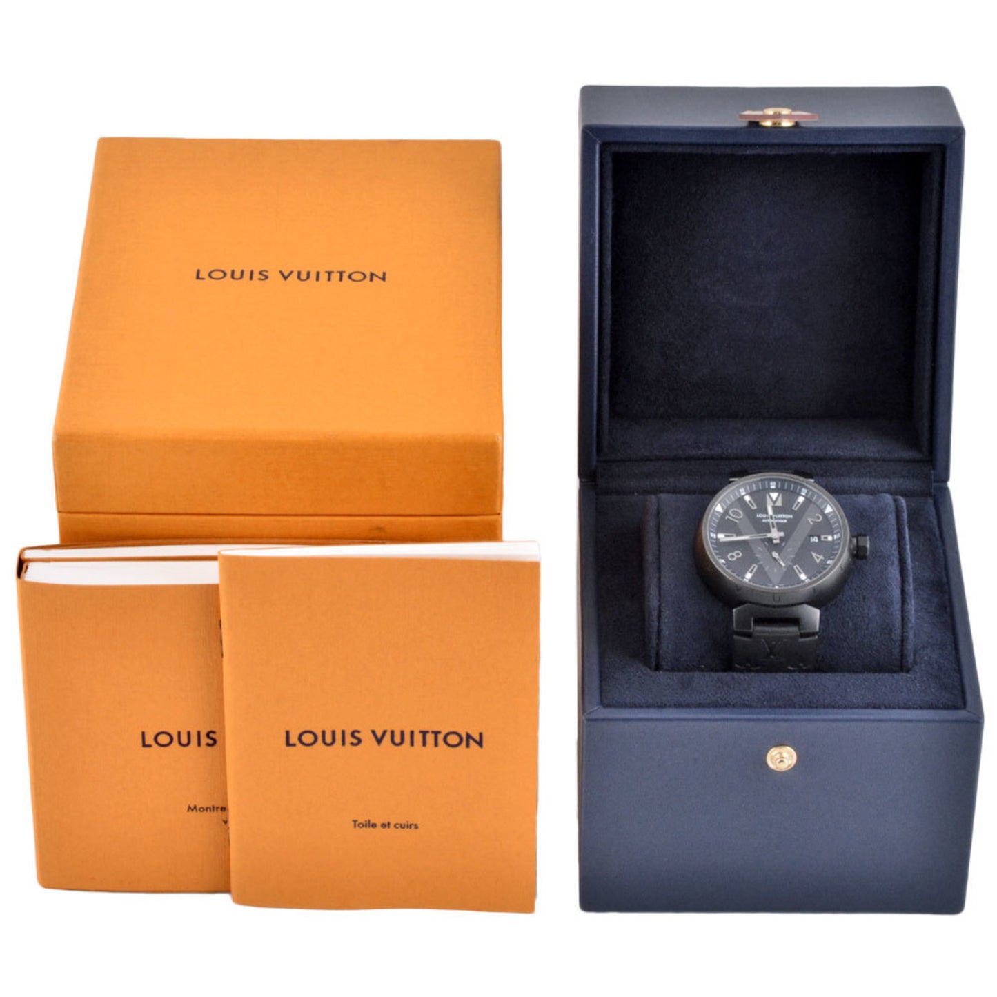 Louis Vuitton Louis Vuitton Q1D22Z Tambour Watch Automatic Black Dial