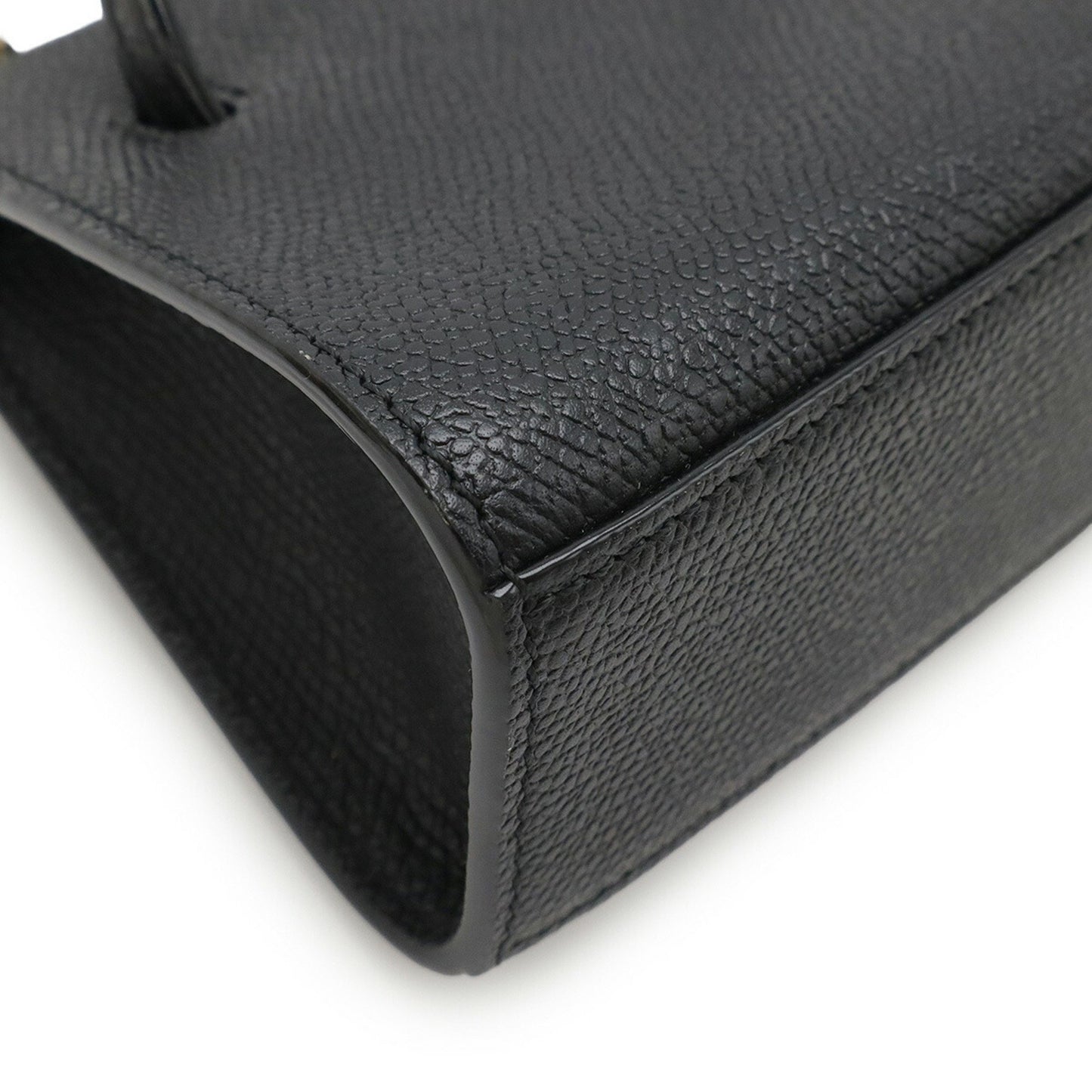 Valextra Iside Belt Mini Handbag Shoulder Bag Waist 3Way Leather Black Sges0061028Locpl99 V3E61 028