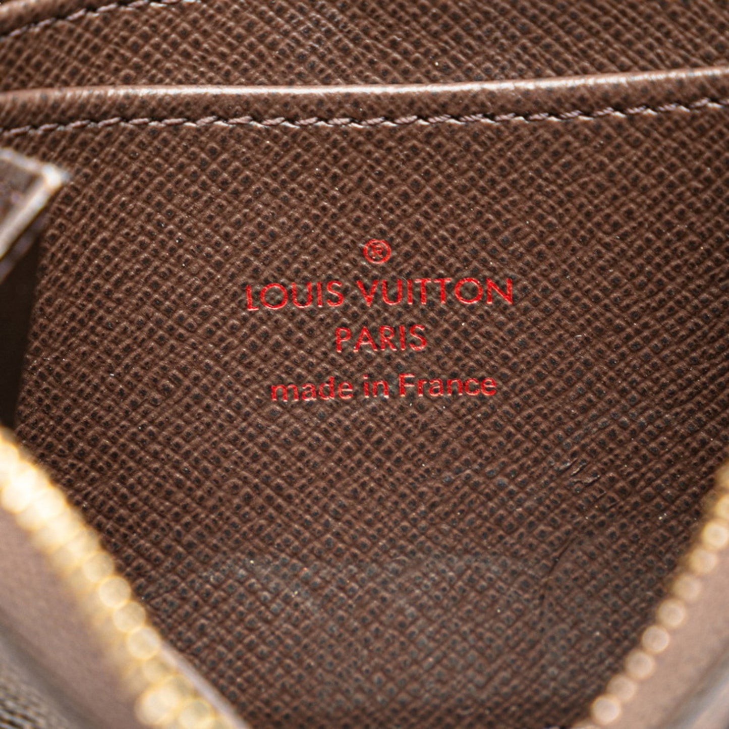 Louis Vuitton Damier Zippy Coin Purse Case N63070 Brown Pvc