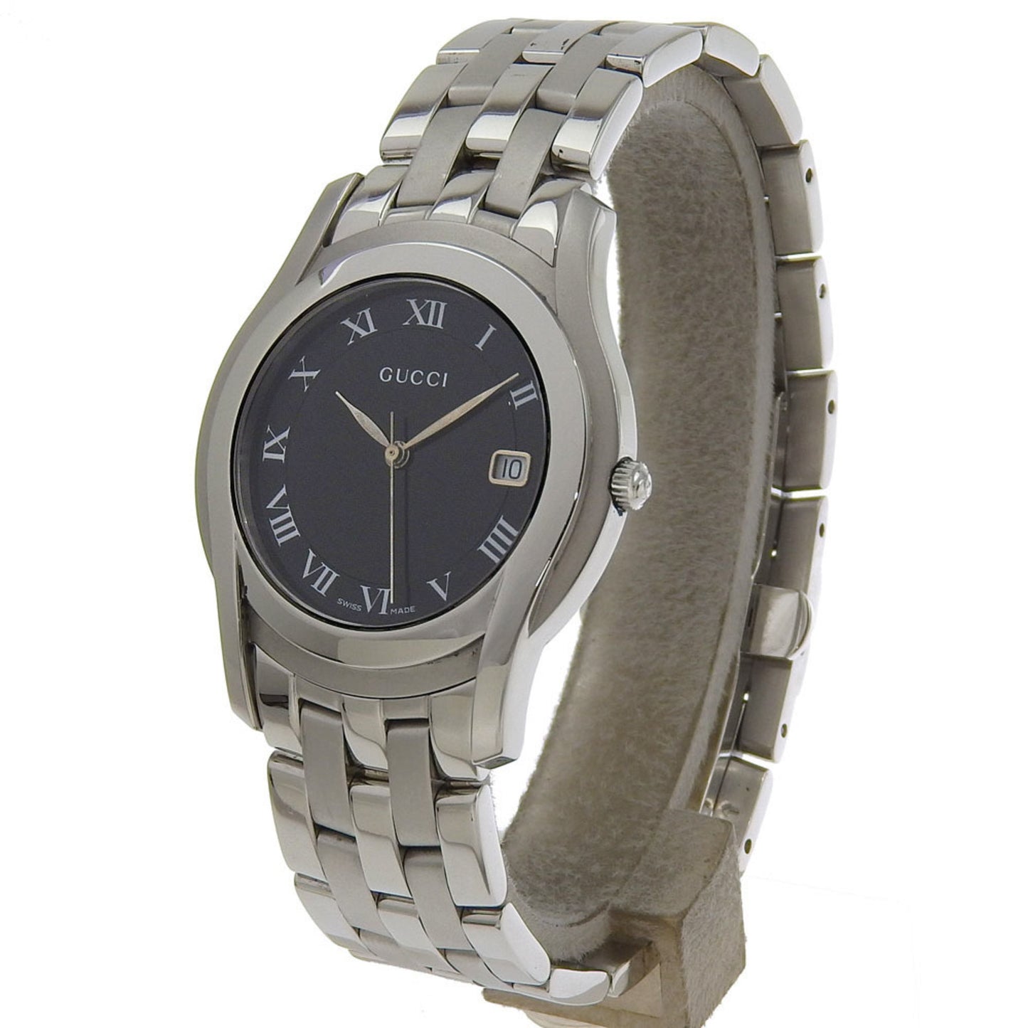 Gucci Gucci Watch 5500M Stainless Steel Quartz Analog Display Black Dial