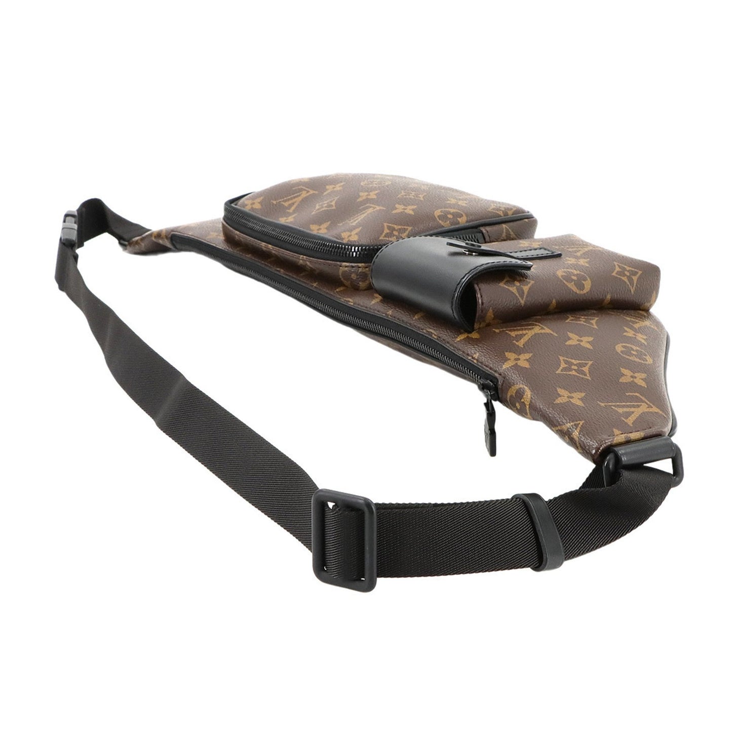 Louis Vuitton Louis Vuitton Monogram Macassar Christopher Bum Bag Body Waist Pouch Black M45337