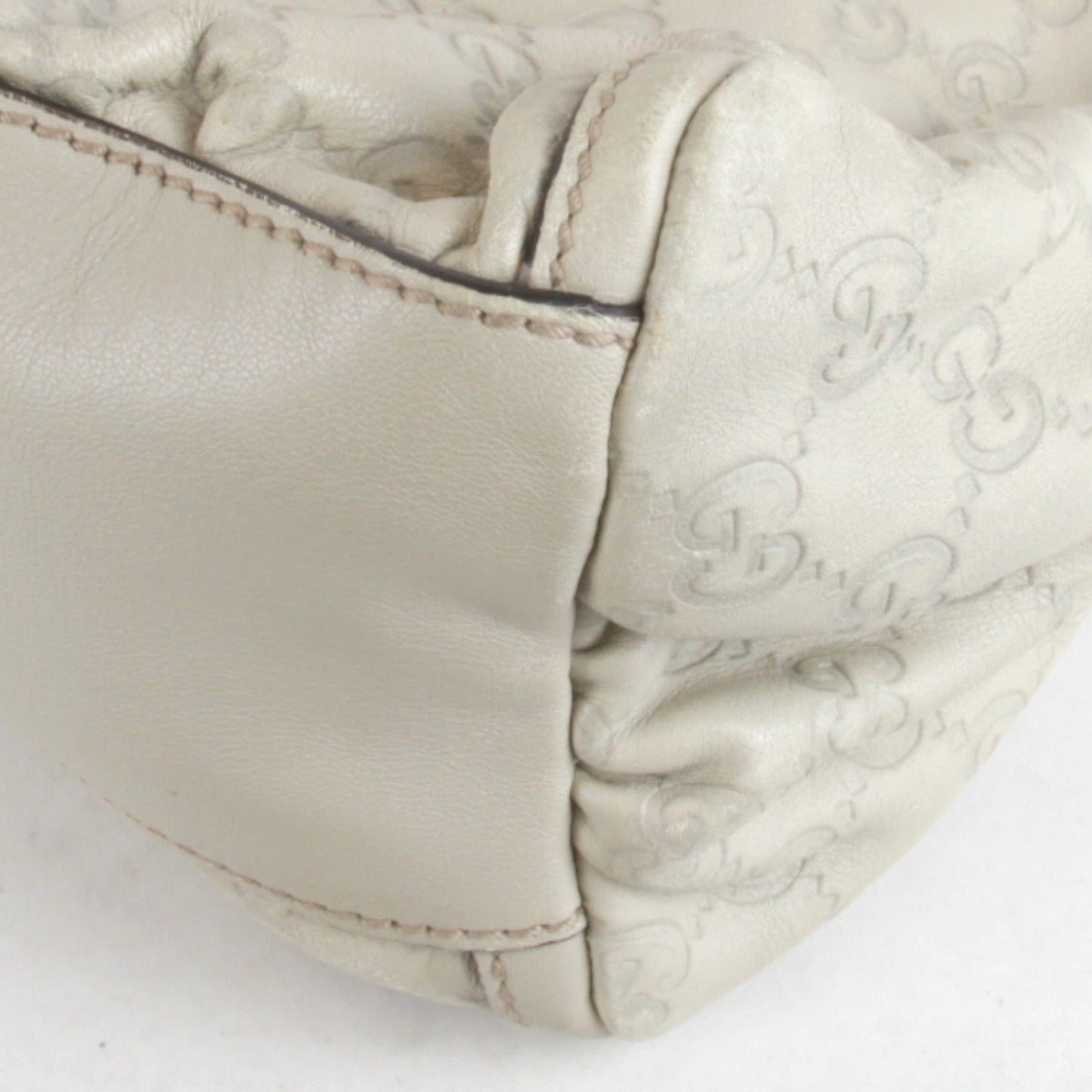 Gucci 190525 49375 Abby Line Shoulder Bag Ivory Guccissima
