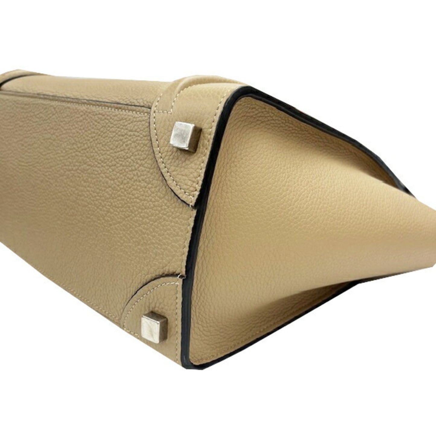 Celine Luggage Micro Shopper Leather Greige Handbag Tote Bag