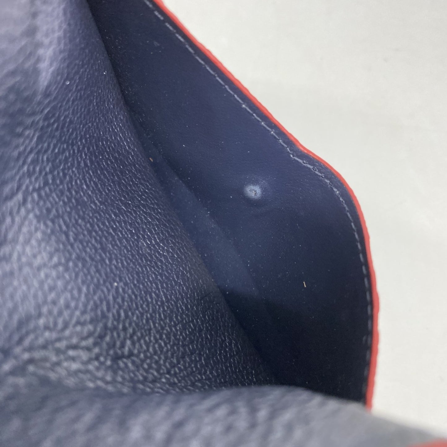 Louis Vuitton Monogram Empreinte Porte Carte Recto Verso Wallet/Coin Case M69420 Marine Rouge