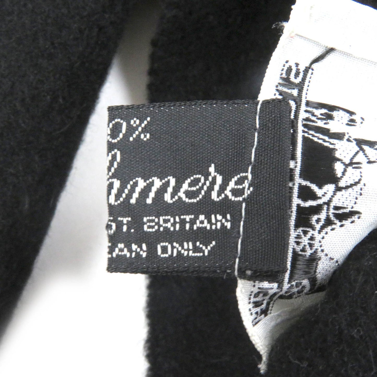 Hermes 100% Cashmere Logo Embroidery Fringe Scarf/Shawl In Black