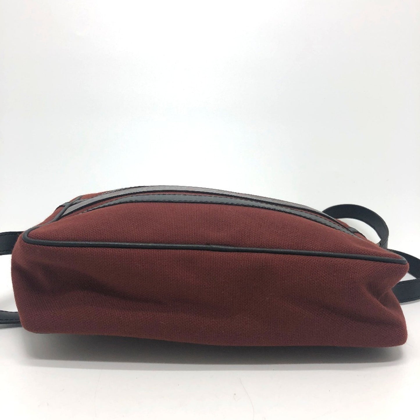 Yves Saint Laurent Logo Shoulder Bag/Logo Square Canvas/Leather