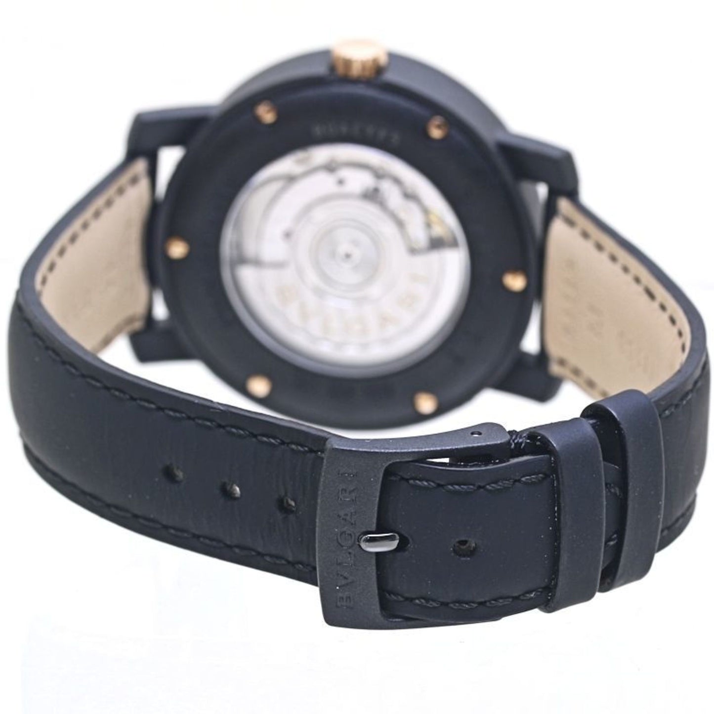 Bvlgari Bbp40Bcgld N Bb40Cl 102248 Carbon Gold X 18K Pink Leather