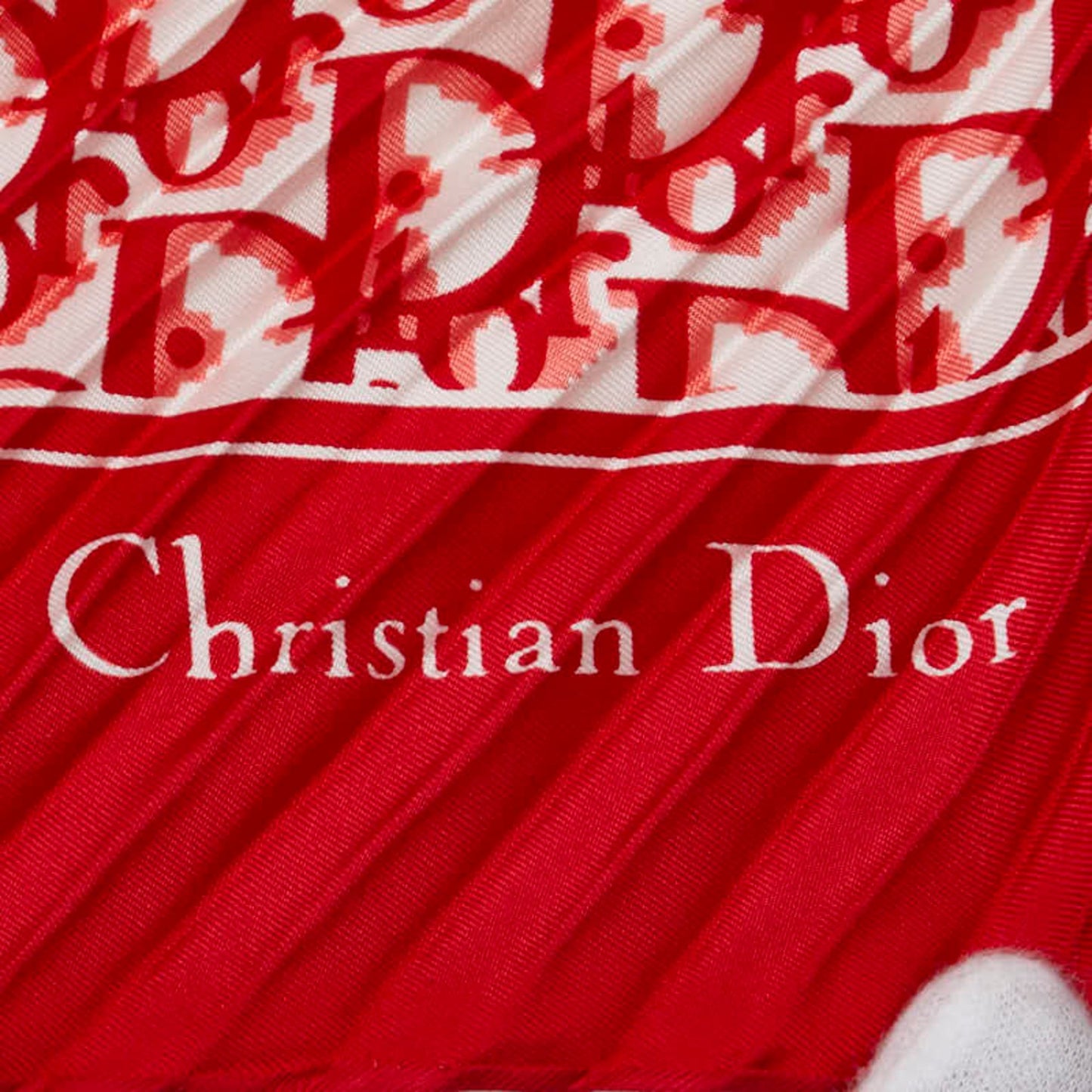 Christian Dior Dior Trotter Pleated Scarf