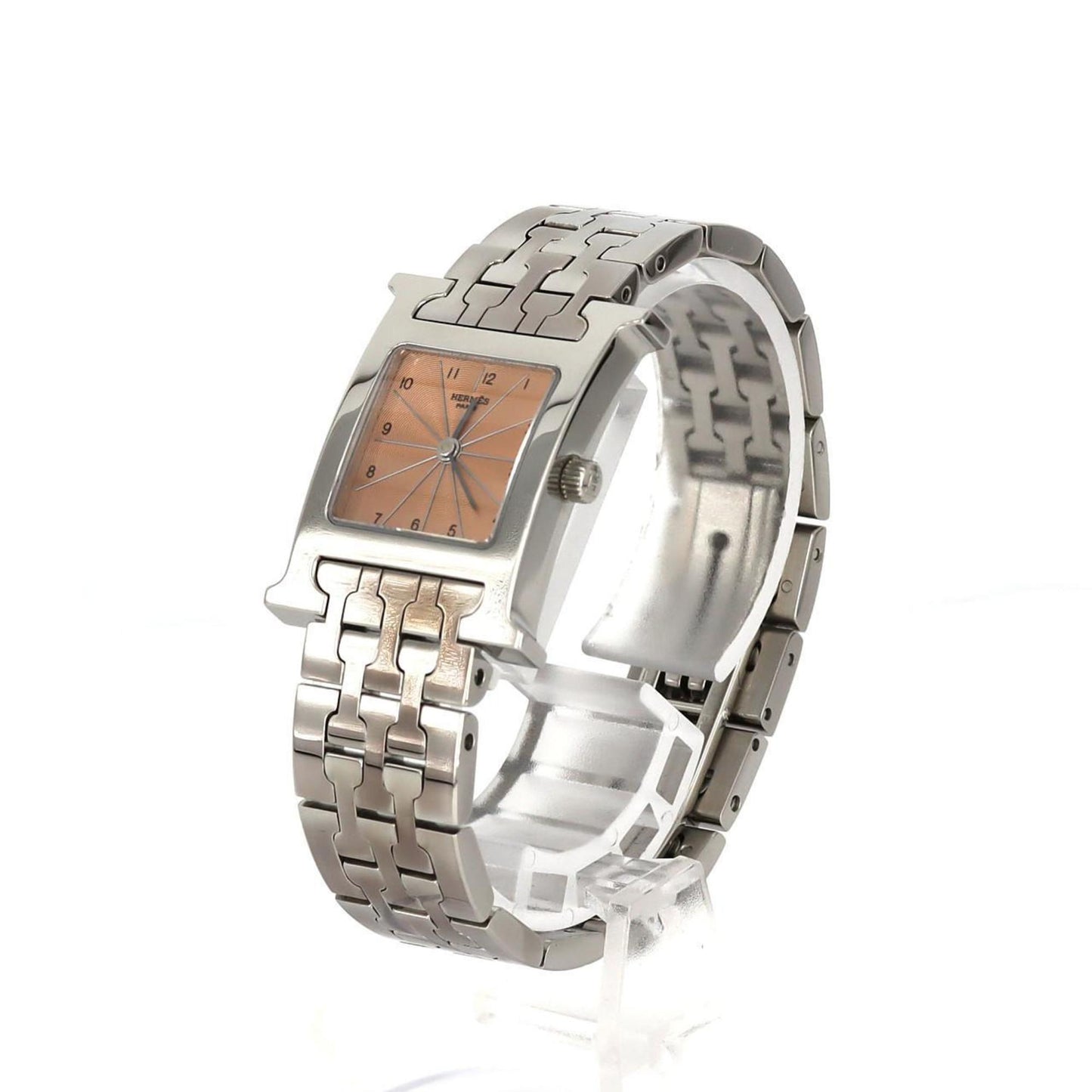 Hermes H Watch Hh1.210 Ss Quartz Wristwatch