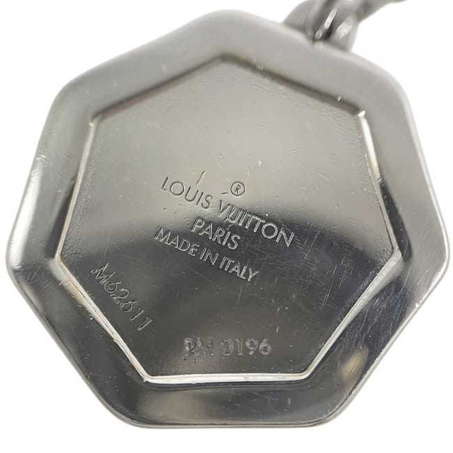 Louis Vuitton Savane Zebra Necklace Ec-24103 Silver M62611 Metal Rm0196 Louis Vuitton Lv Initial