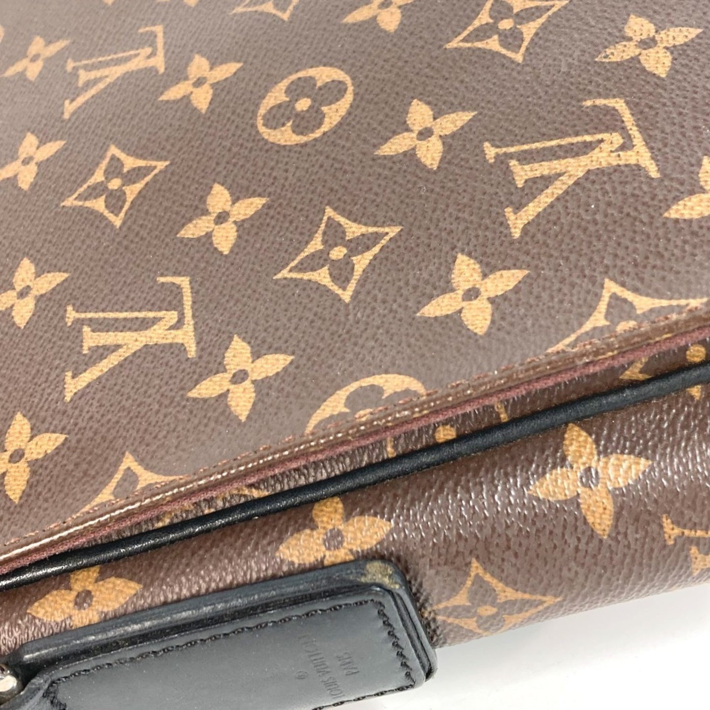 Louis Vuitton Monogram Macassar District Pm M40935 Flap Messenger Bag/Shoulder Bag In Canvas