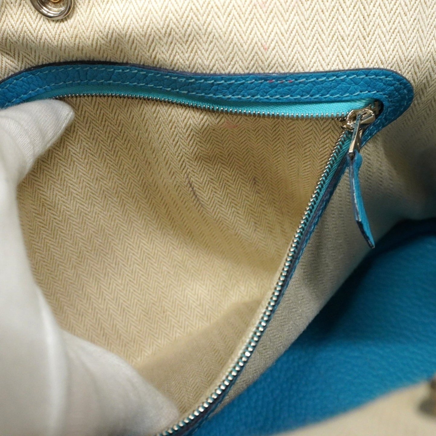 Hermes Herms Garden Tpm Country Blue Noir Tote Bag