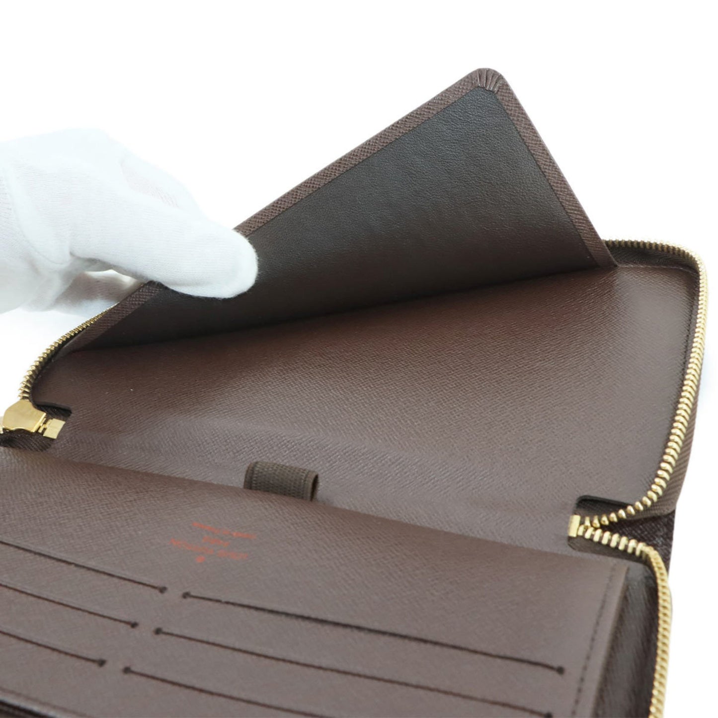 Louis Vuitton Damier Zippy Organizer Round Long Wallet In Ebene Leather N60003