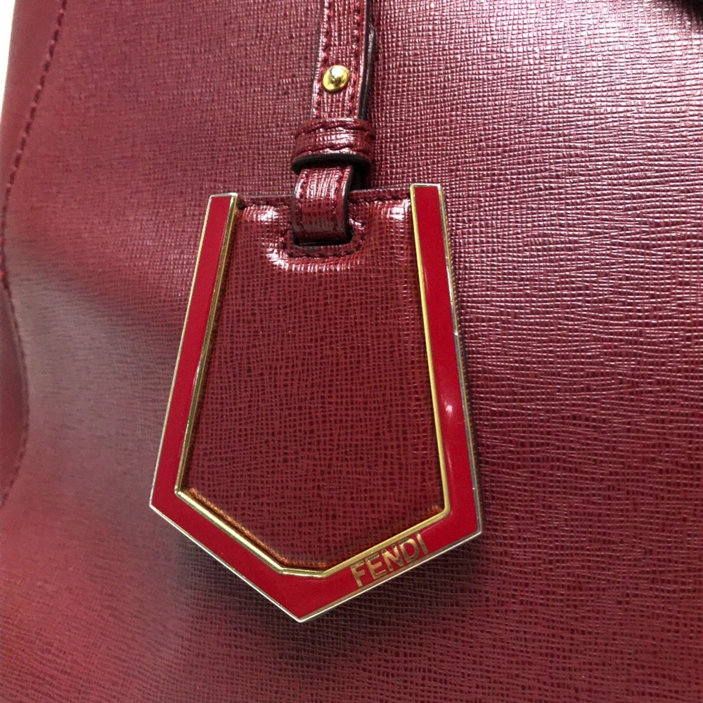 Fendi 8Bh250 Bag Hand Bag Shoulder Bag Hand Bag Dark Red