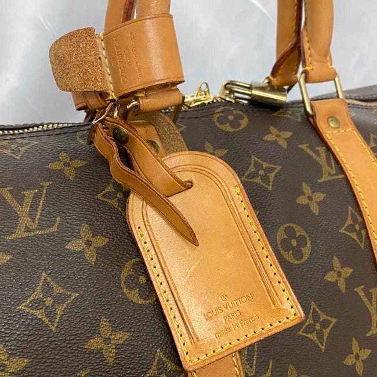 Louis Vuitton Boston Bag Keepall 45 Bandouliere Ec-23198 Brown Monogram M41418 Canvas Tanned