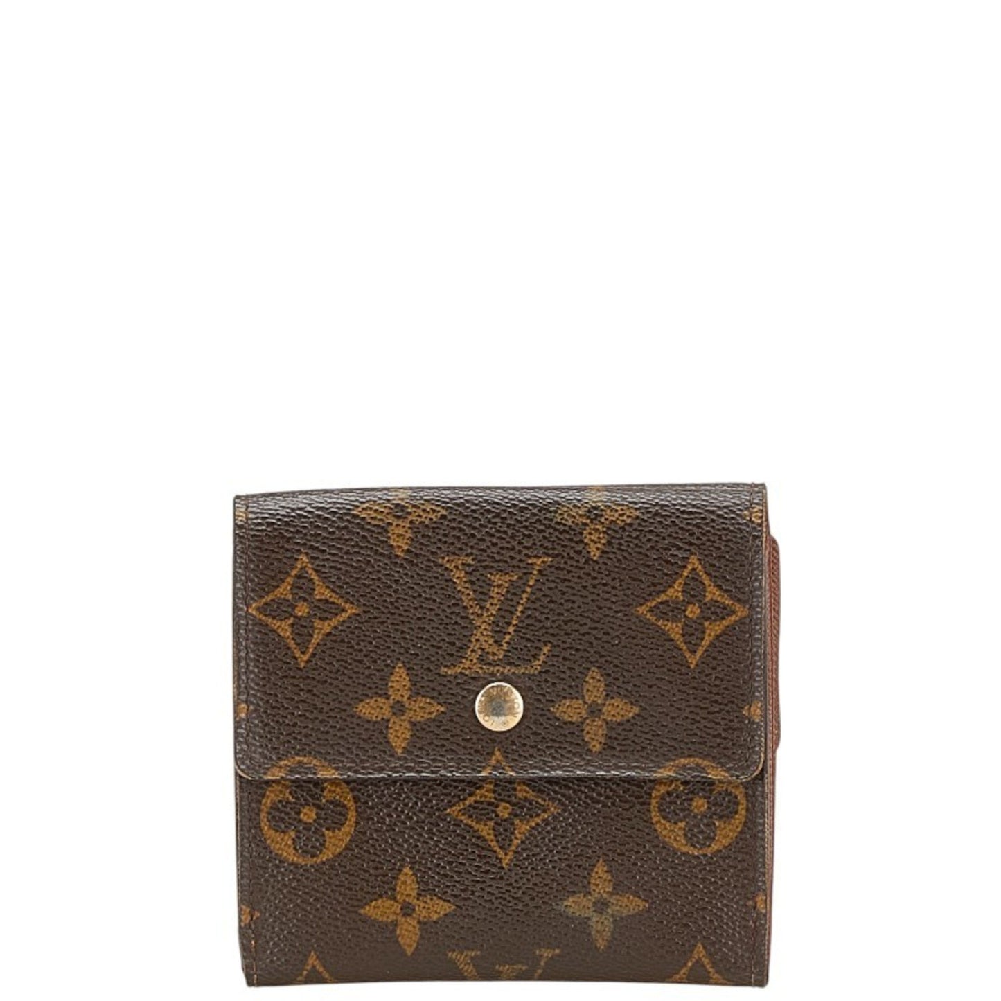 Louis Vuitton Monogram Porte Monnaie Bi-Fold Wallet M61652 Brown Leather