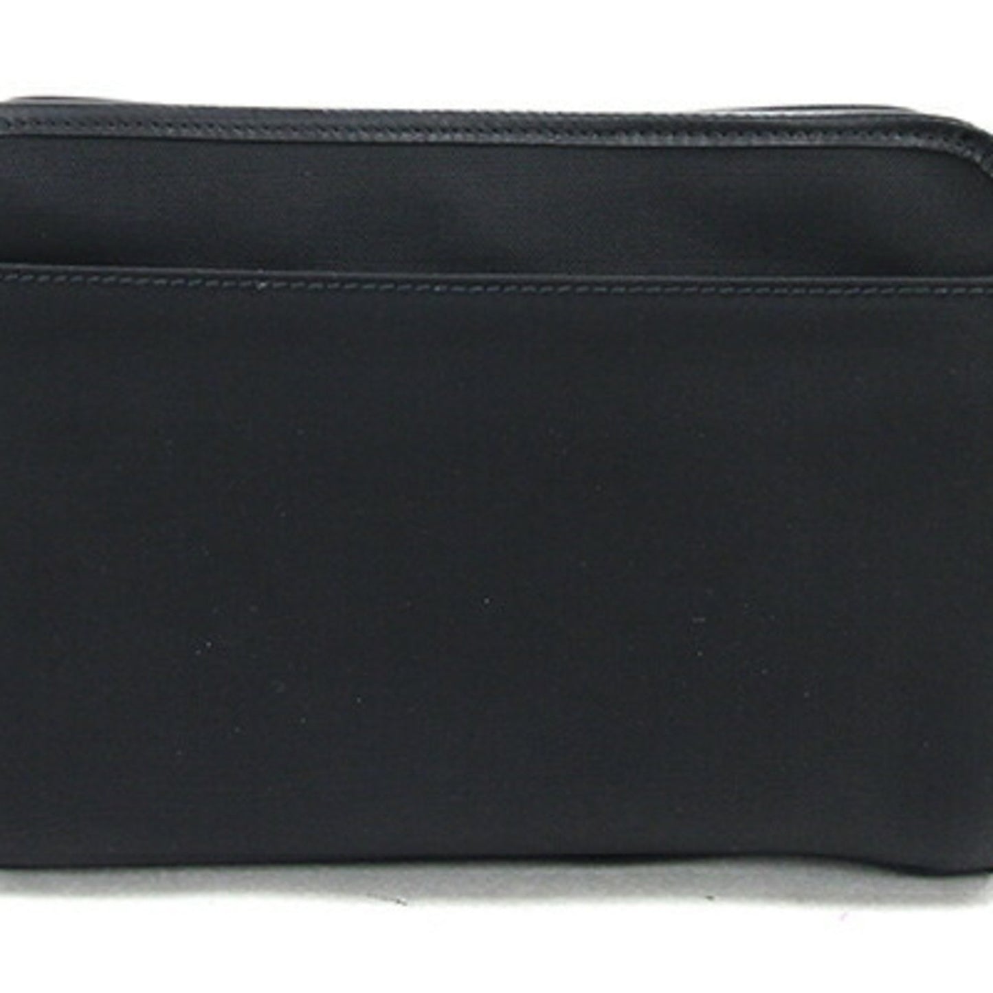 Gucci Second Bag 108844 Black Nylon Canvas Leather Clutch