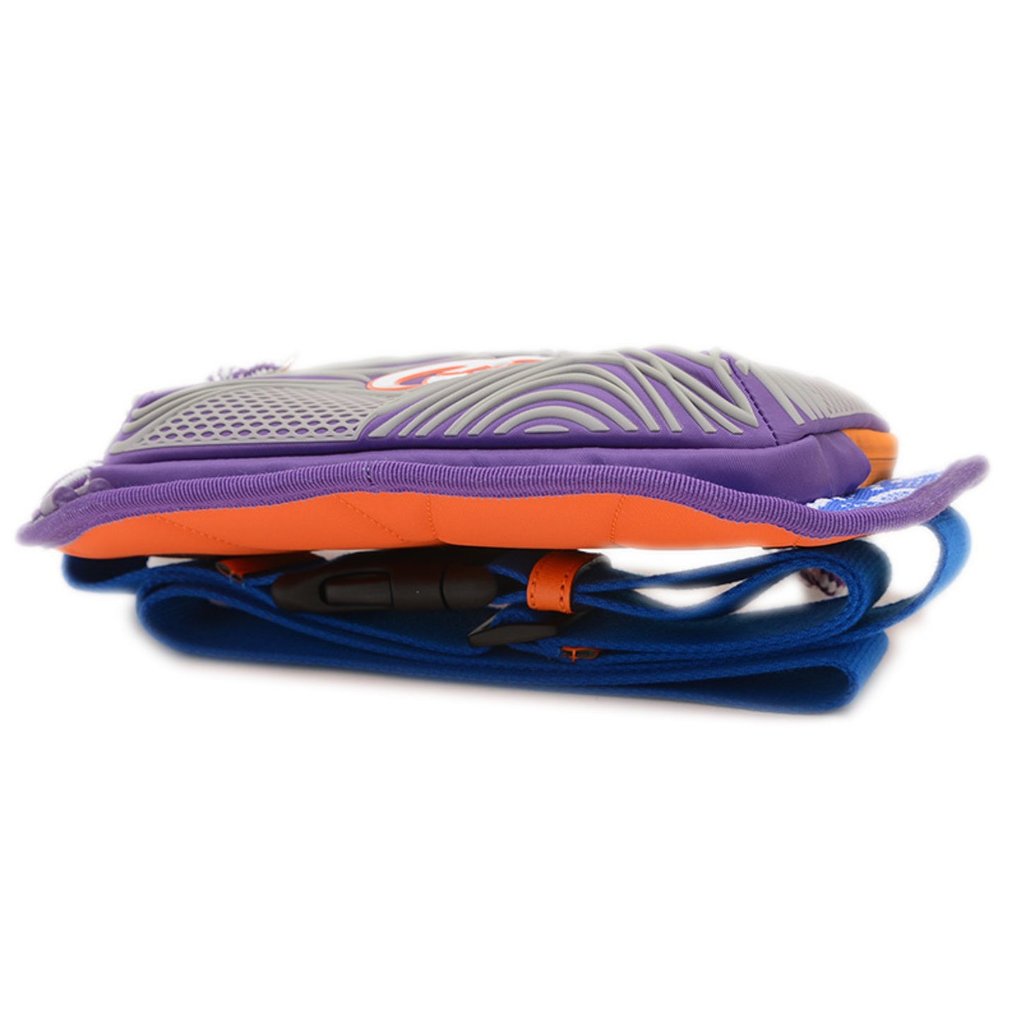 Gucci Gg Nylon Waist Bag Body Rubber Purple Blue 752102 Bp