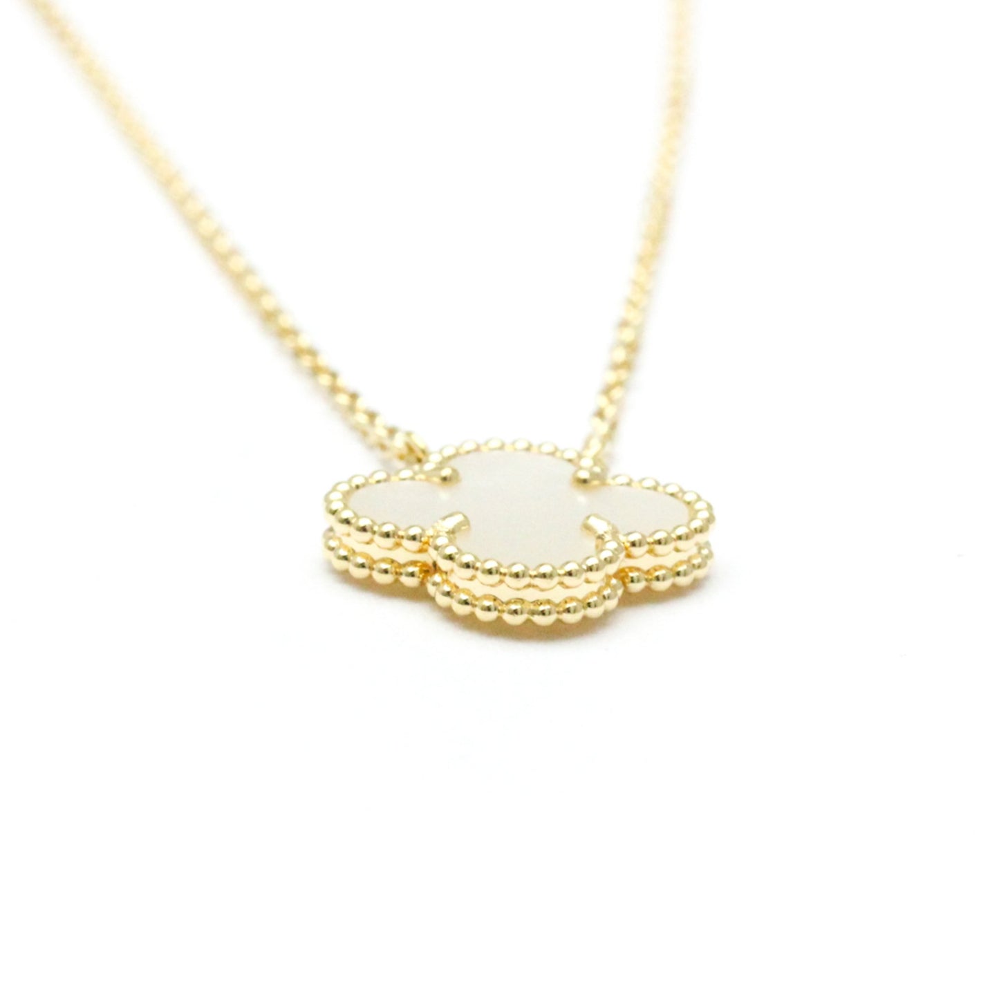 Van Cleef & Arpels Vintage Alhambra Necklace Yellow Gold (18K) Mother Of Pearl Men