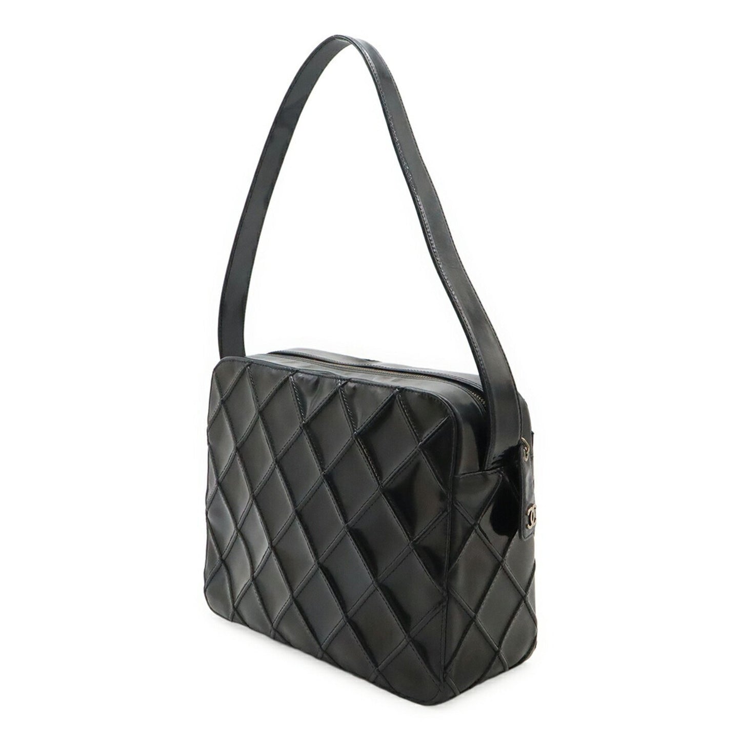 Chanel Bicolore Shoulder Bag In Enamel And Patent Leather