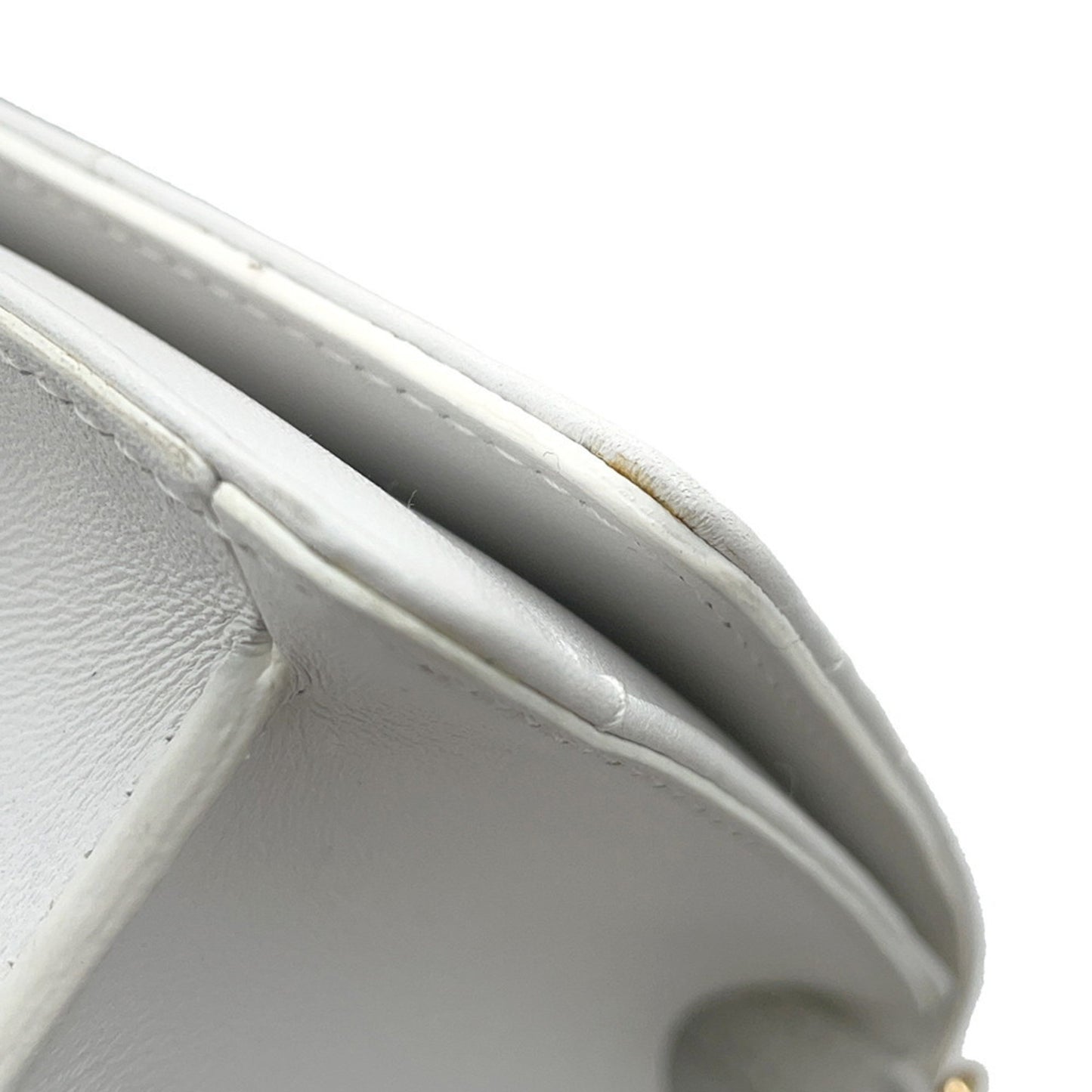 Burberry Chain Shoulder Bag Rolla Clutch Leather 8066176 Burberry White