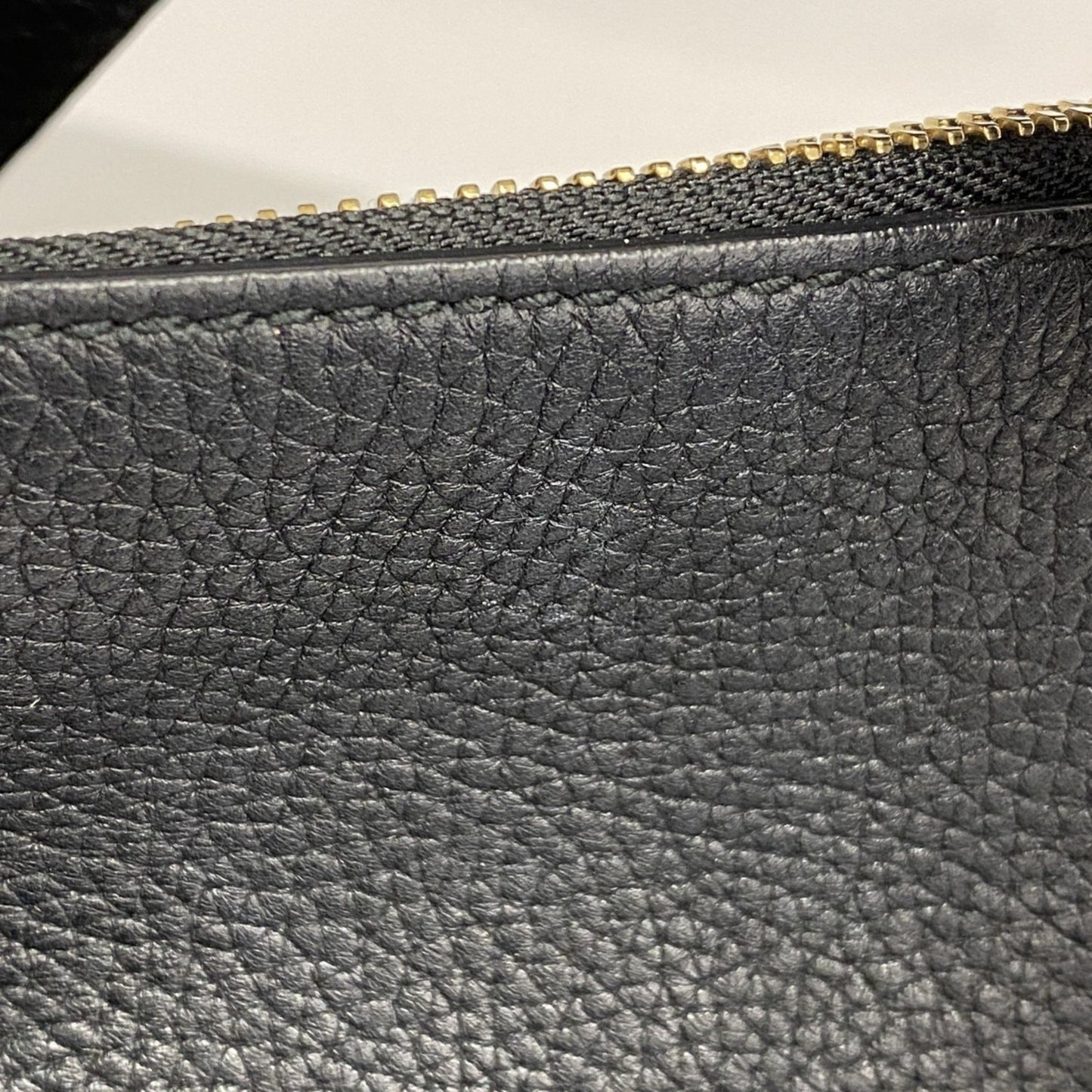 Gucci Soho Shoulder Bag 536194 Leather Black Champagne
