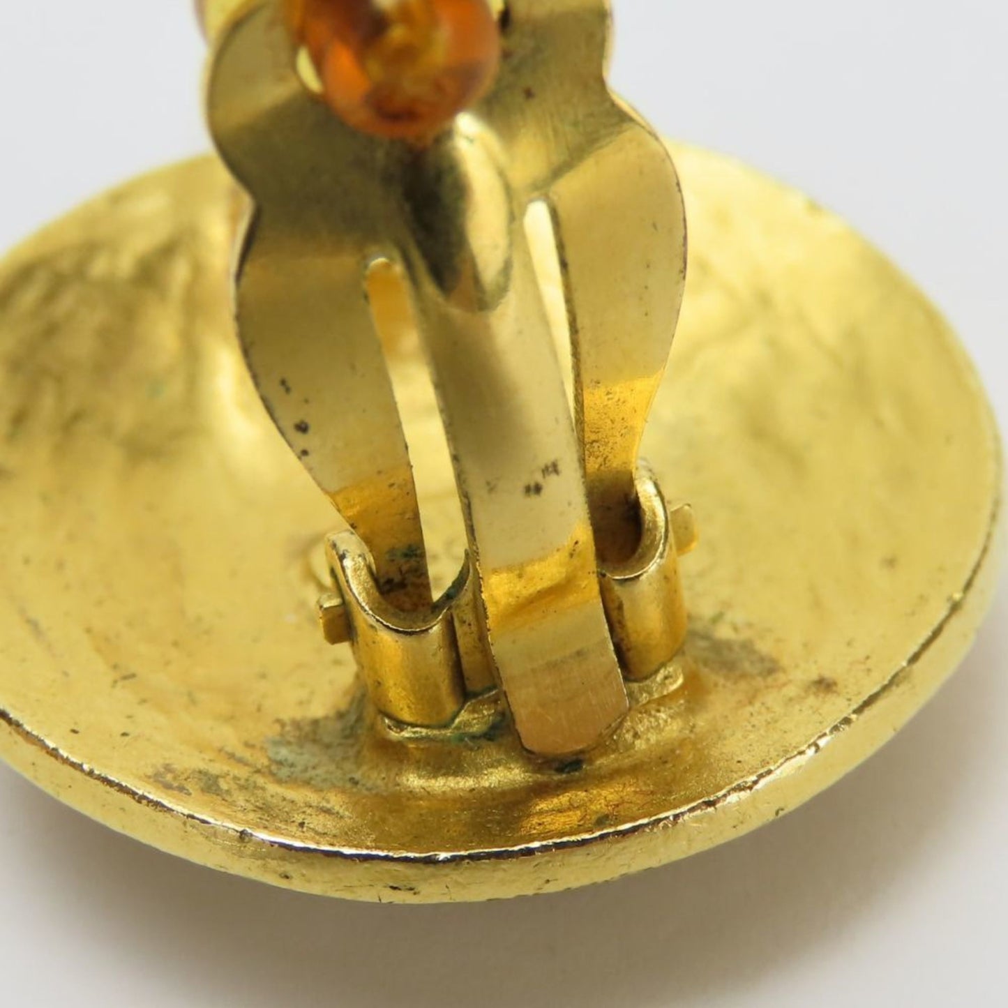 Chanel Earrings Coco Mark Metal Gold Plated 96A