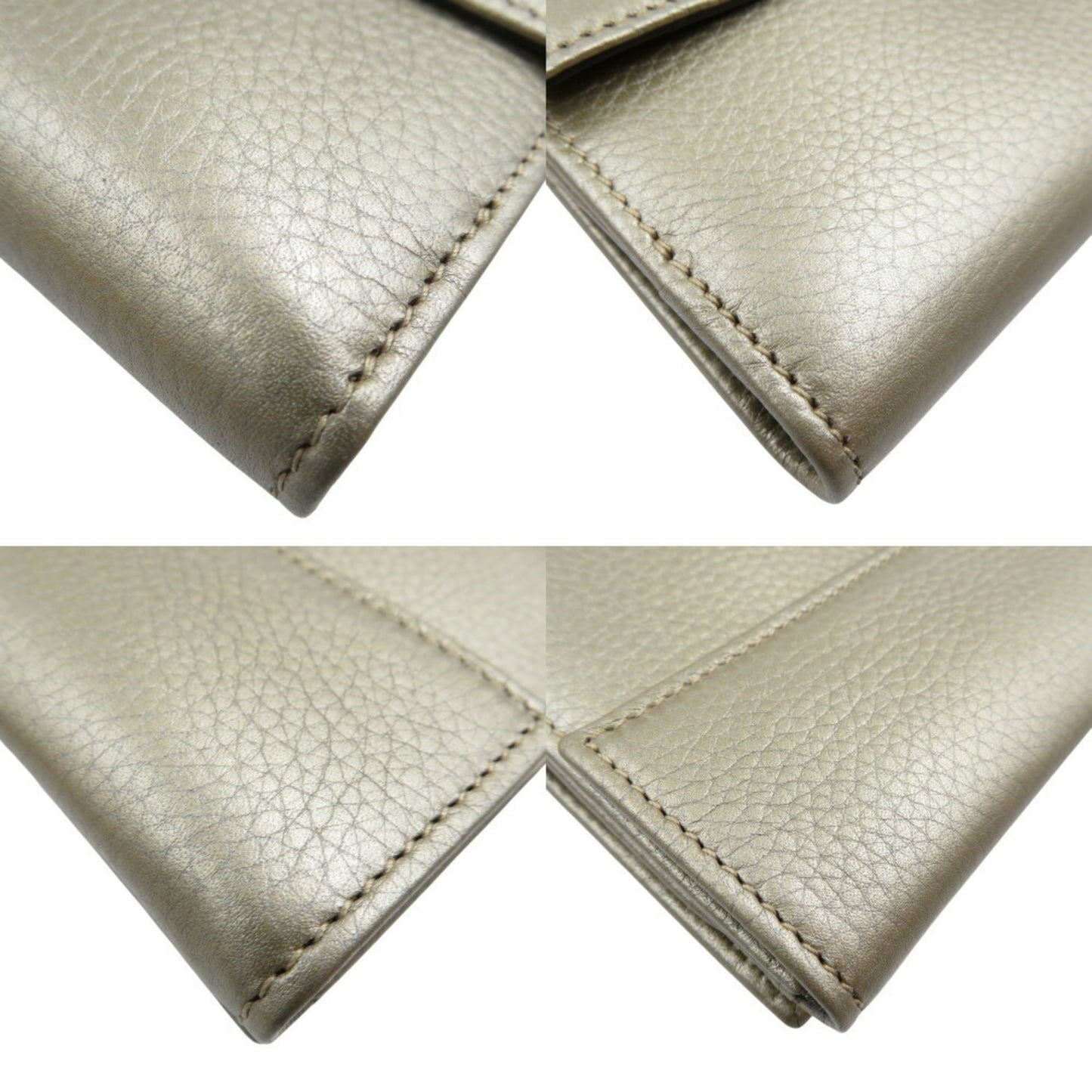 Gucci Leather Champagne Gold W Long Wallet 1176Gucci