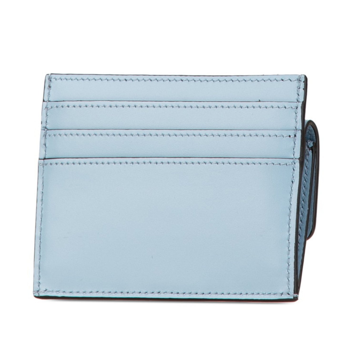 Fendi Roma Card Case Business Holder 8M0423 Light Blue Leather