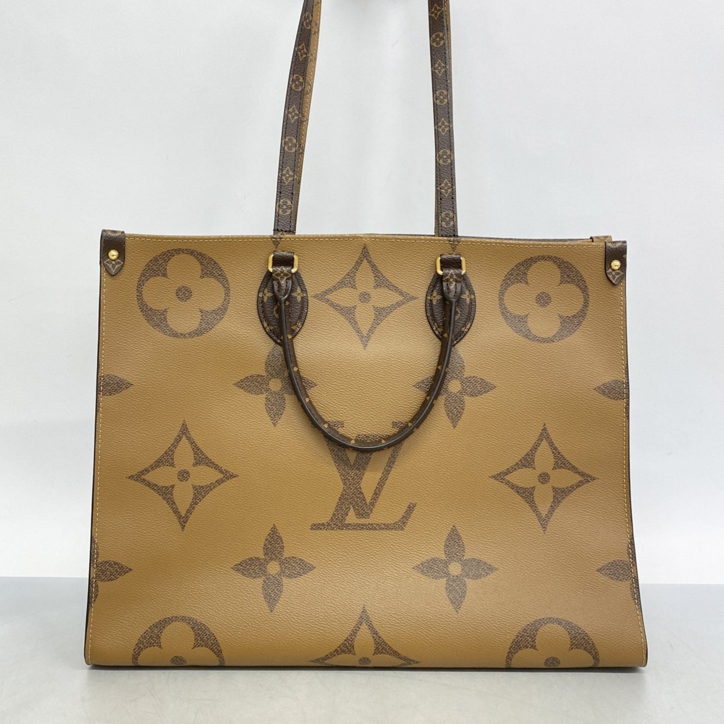 Louis Vuitton Monogram Giant Reverse On-The-Go Tote Bag M44576 Brown 2-Way