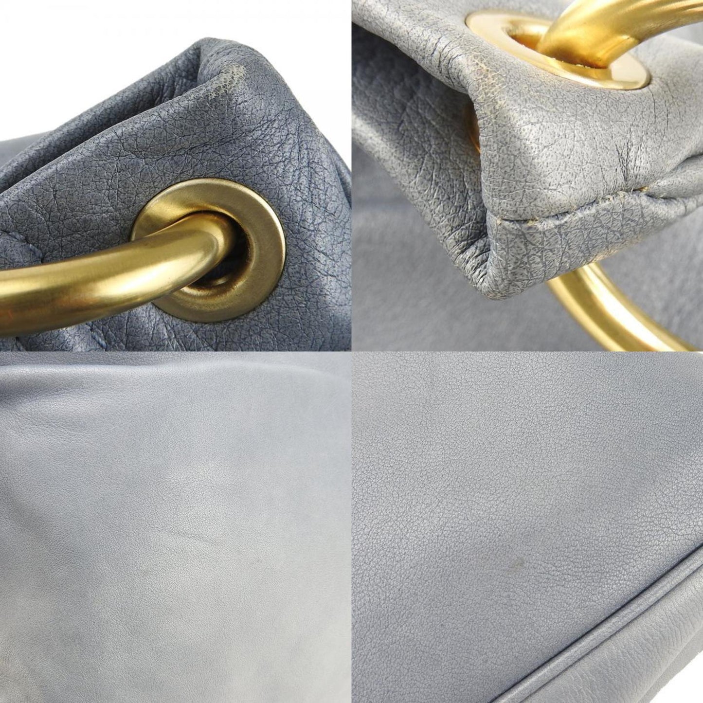 Bally Shoulder Bag Leather Light Blue