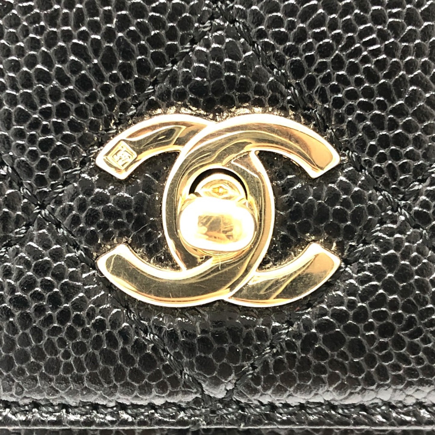 Chanel Cc Mark Cc Bag Tote Bag Hand Bag Black Goldhardware