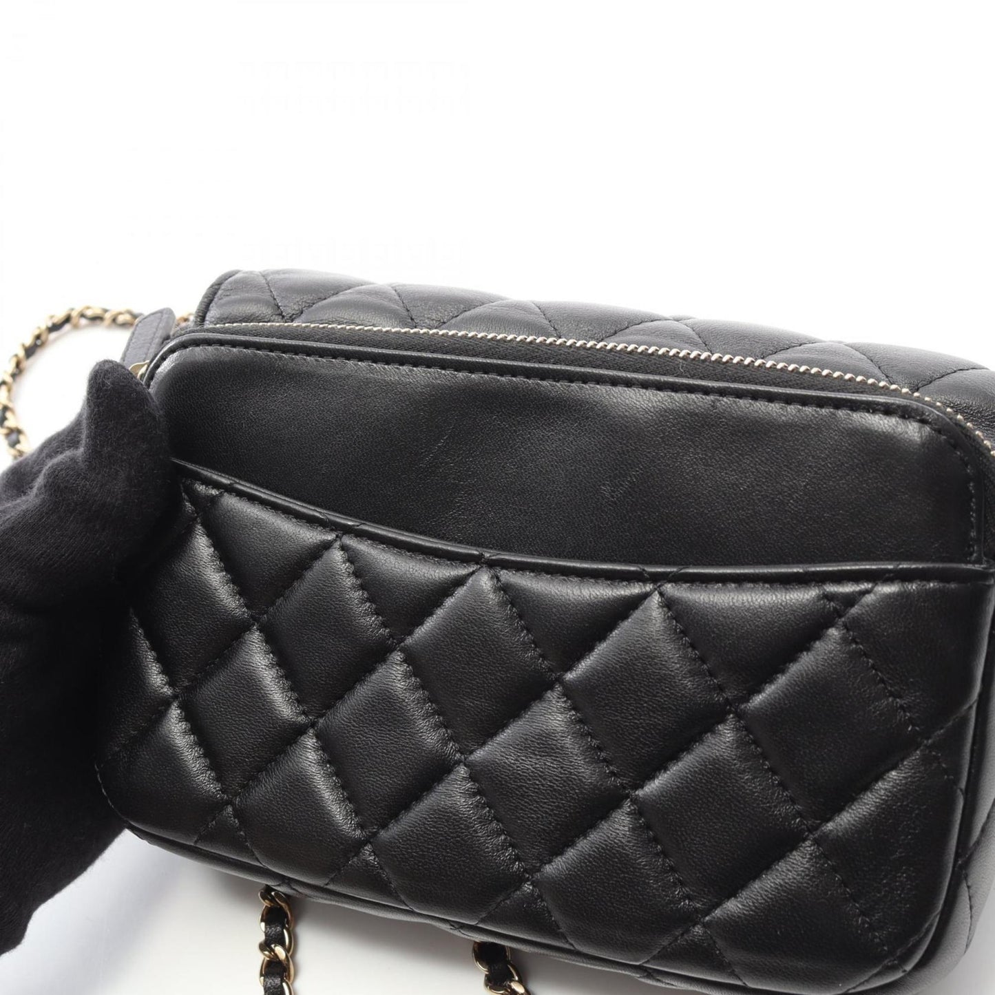 Chanel Matelasse Chain Phone Case Wallet Shoulder Bag In Lambskin Leather