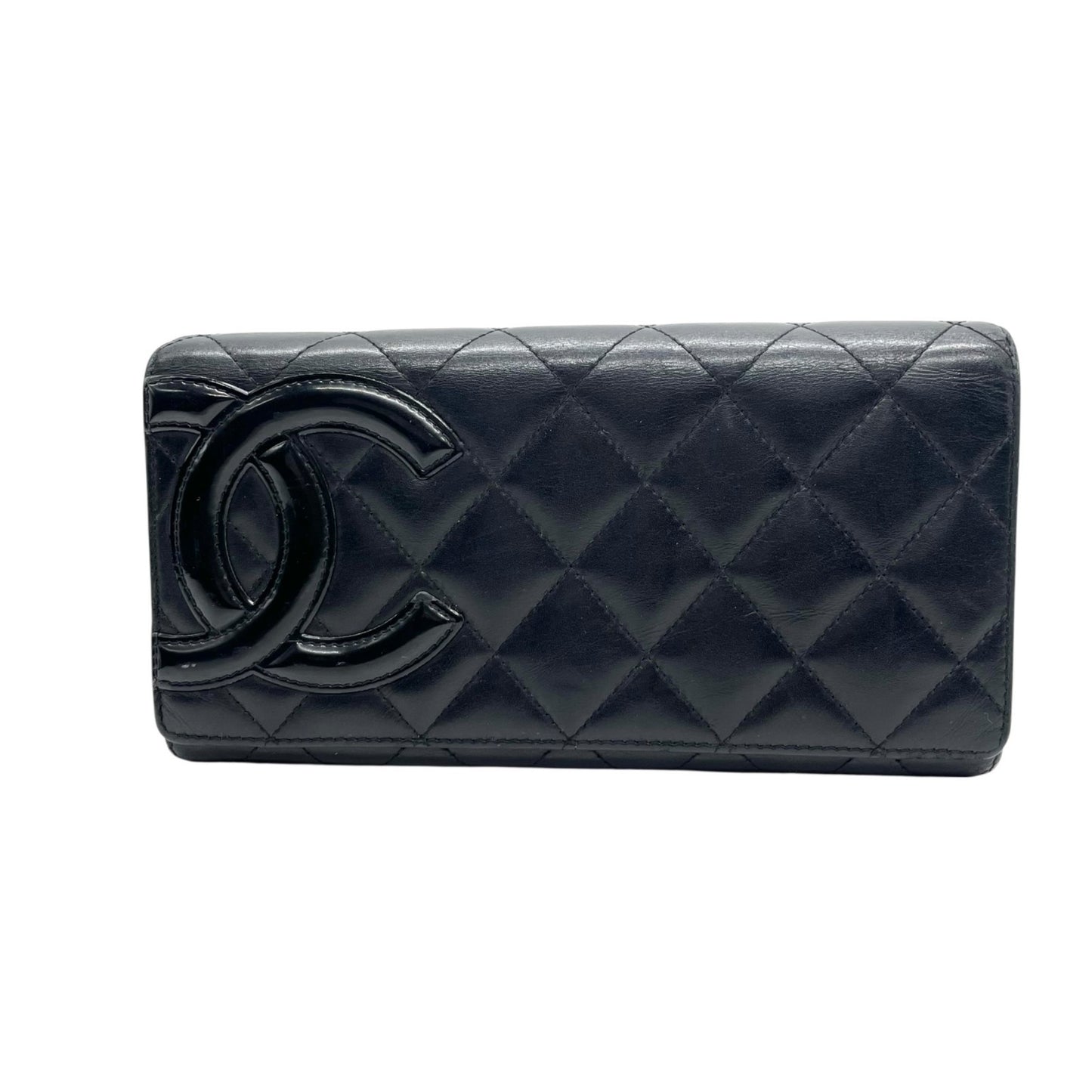 Chanel Cambon Line Bifold Long Wallet With Coco Mark