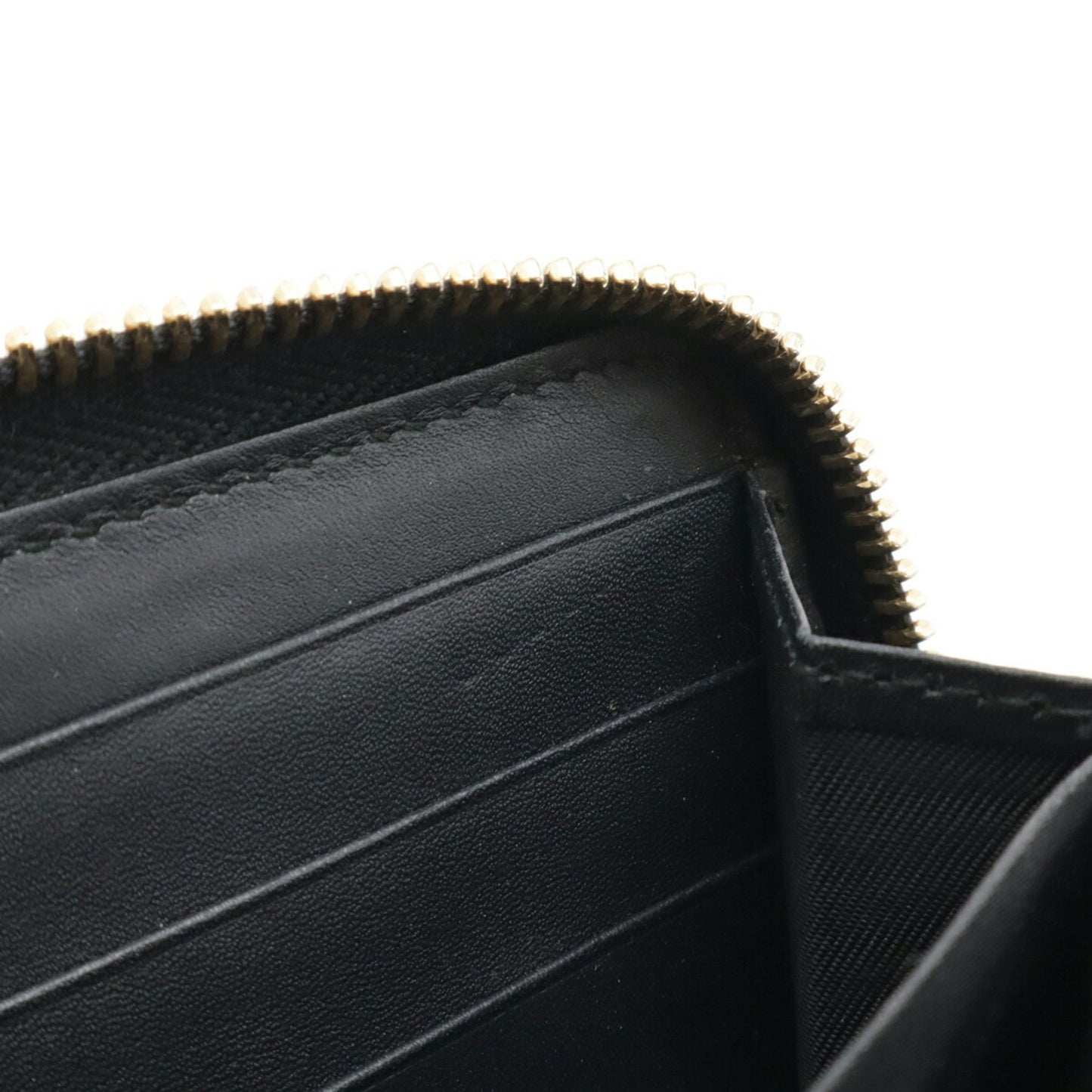 Gucci Gg Supreme Round Long Wallet Pvc Leather Beige Black 410102