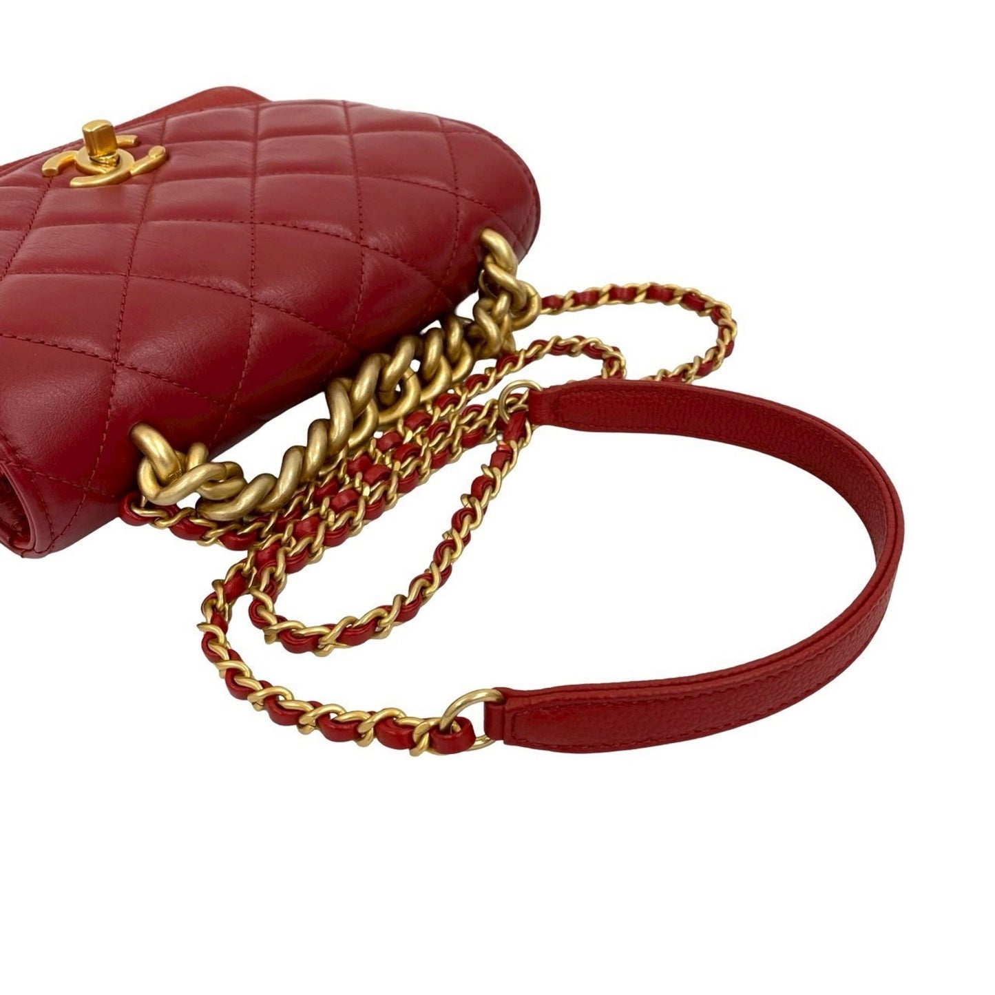 Chanel Small Flap Caviar And Calf Leather 2-Way Hand/Shoulder Bag