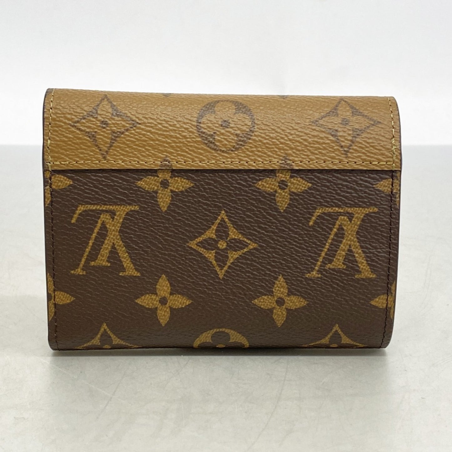 Louis Vuitton Monogram Reverse Portefeuille Victorine Tri-Fold Wallet M81557 Brown