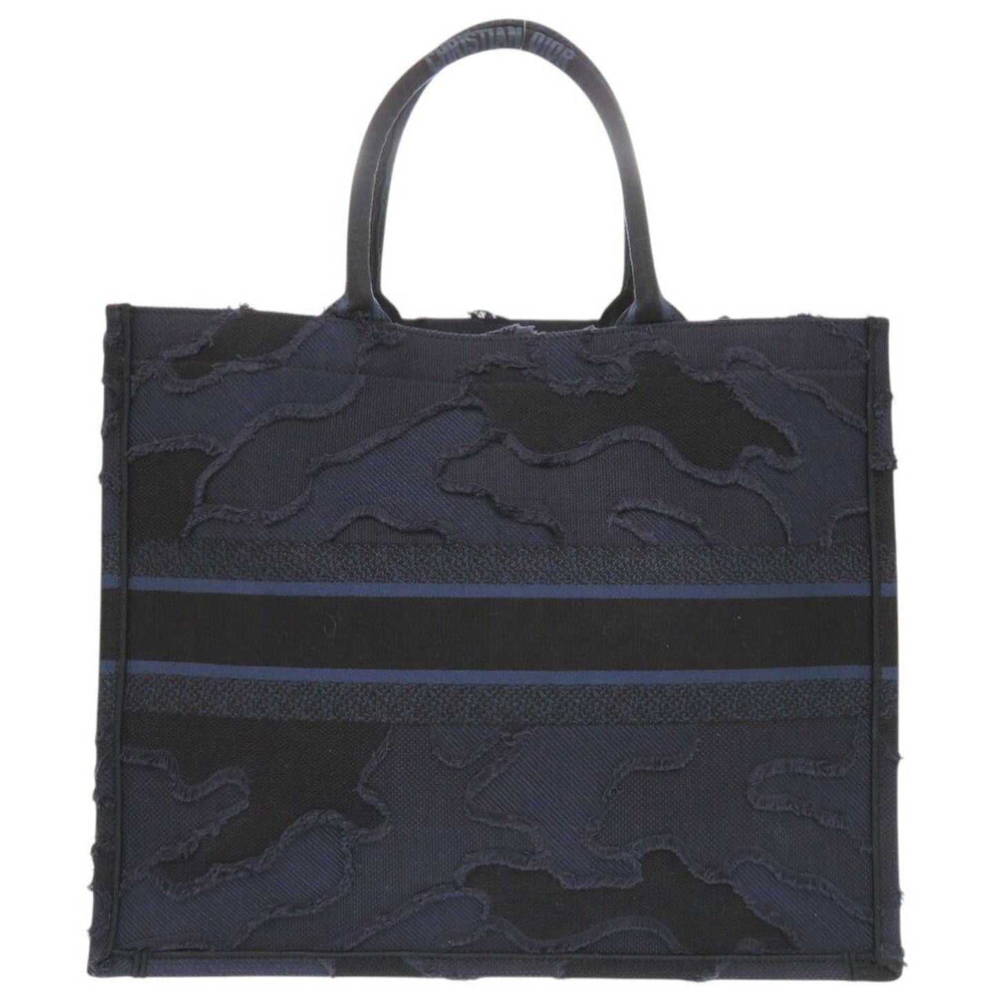 Christian Dior 2020 Resort Collection Book Tote Large Camouflage Canvas Navy Bag 0707Christian