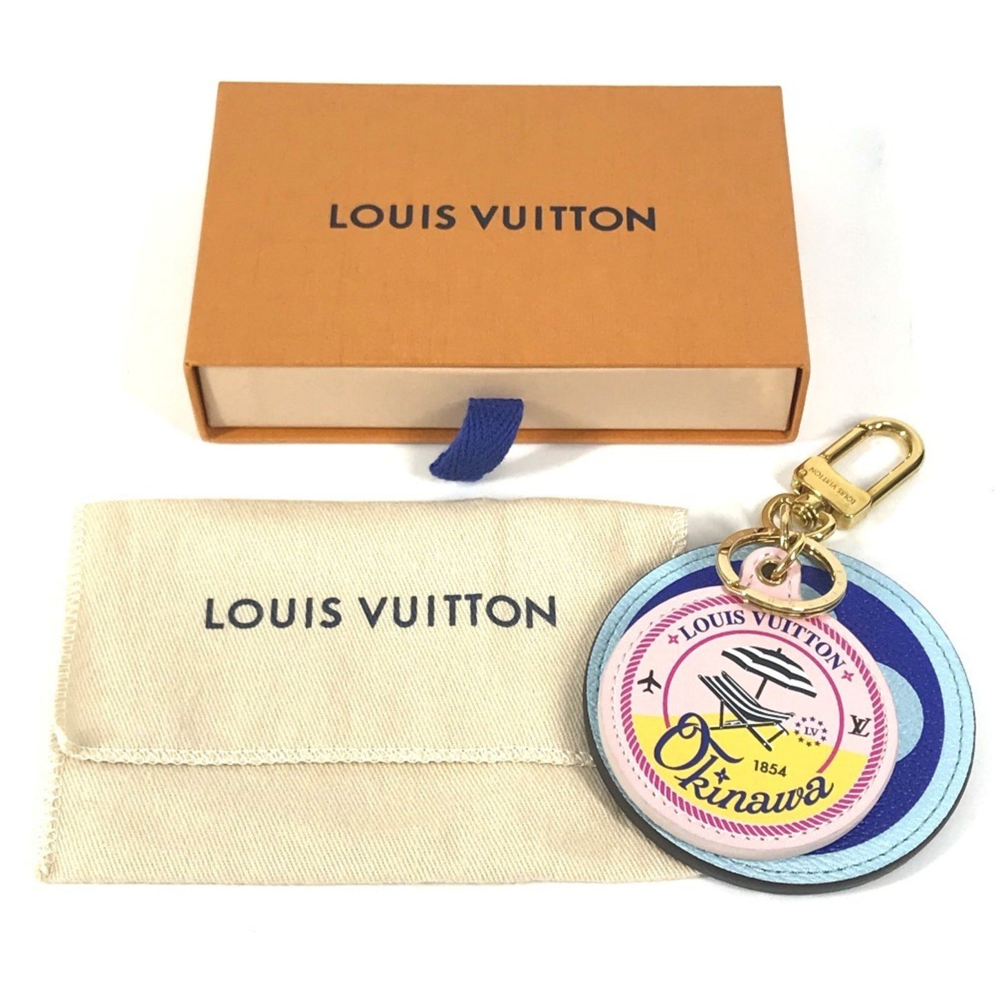 Louis Vuitton M68510 Monogram Portecle Illustre Japan Okinawa Limited Bag Charm Keychain Canvas