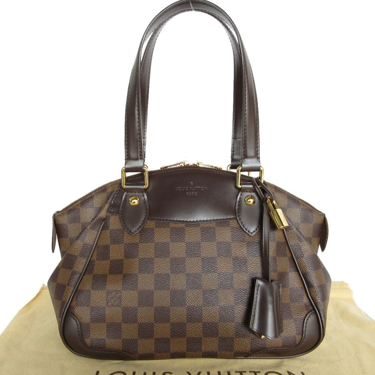 Louis Vuitton Louis Vuitton Handbag Damier Verona Pm Canvas Brown Gold