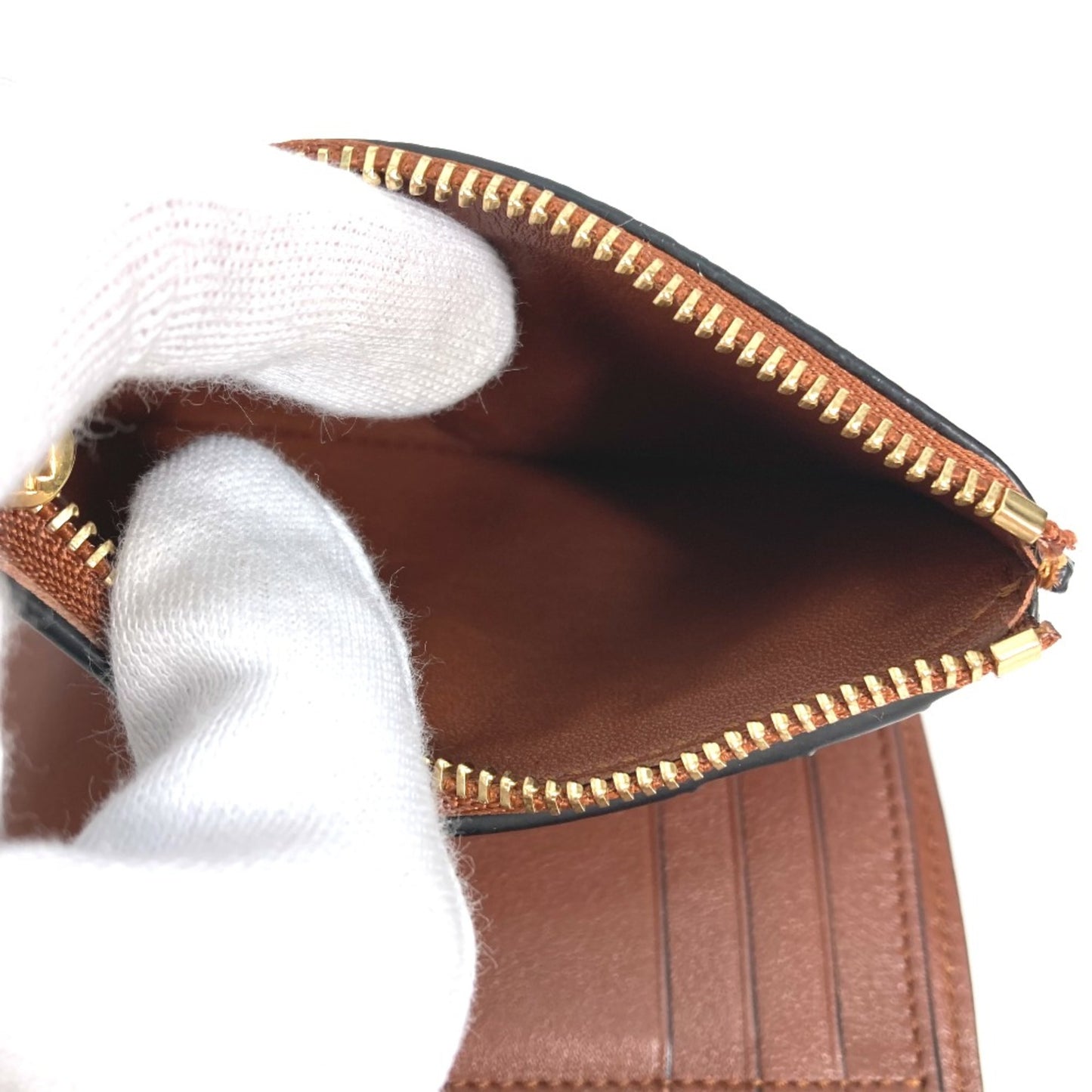 Loewe C660Z41X01 Compact Wallet Folded Wallet Toffee/Tan Brown