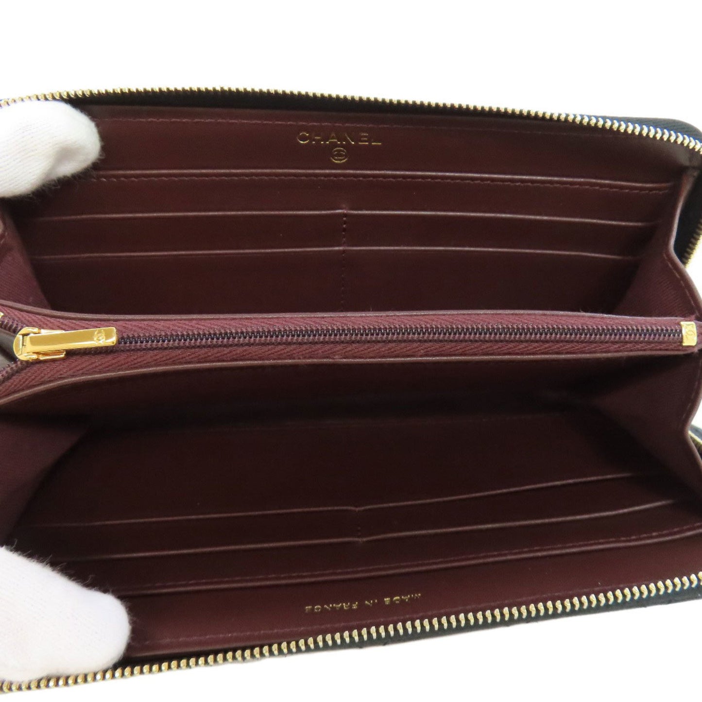 Chanel Matelasse Coco Mark Long Wallet Grained Calfskin