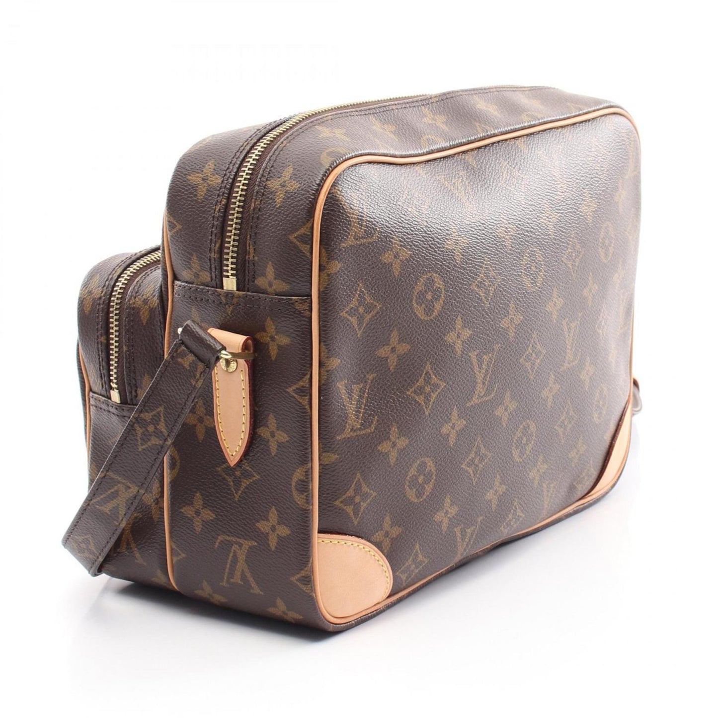 Louis Vuitton Nile Shoulder Bag Coated Canvas Leather Monogram